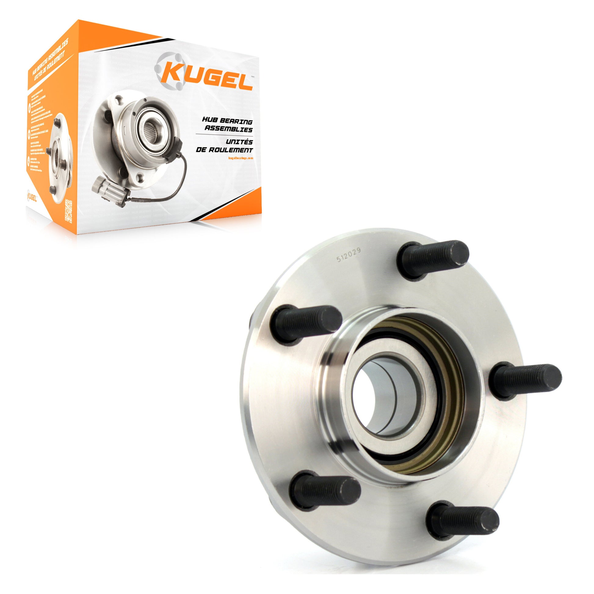 Kugel 70-512029 Wheel Bearing and Hub Assembly for 1993-2004 Chrysler 300M, Chrysler LHS, Chrysler Intrepid - Rear