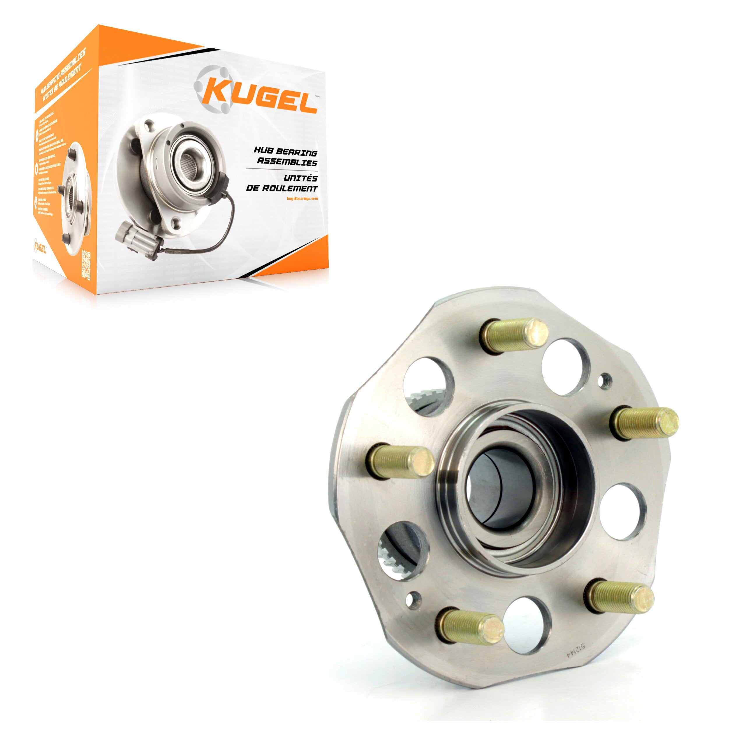 Kugel 70-512144 Wheel Bearing and Hub Assembly for 1997-2001 Honda Prelude - Rear