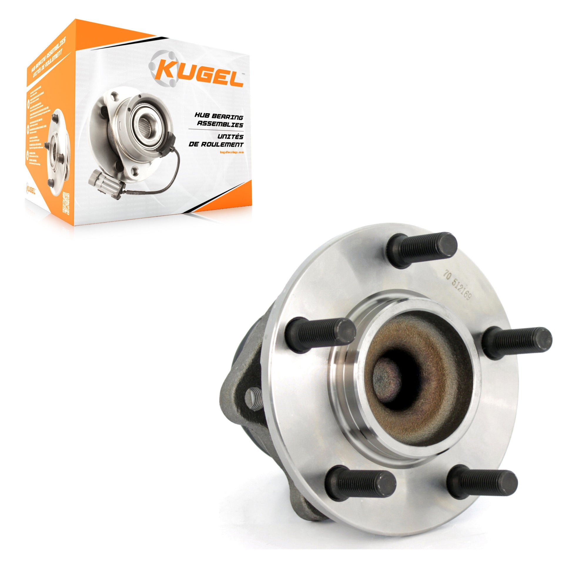 Kugel 70-512169 Wheel Bearing and Hub Assembly for 2001-2007 Dodge Grand Caravan, Chrysler Town & Country, Chrysler Voyager - Rear