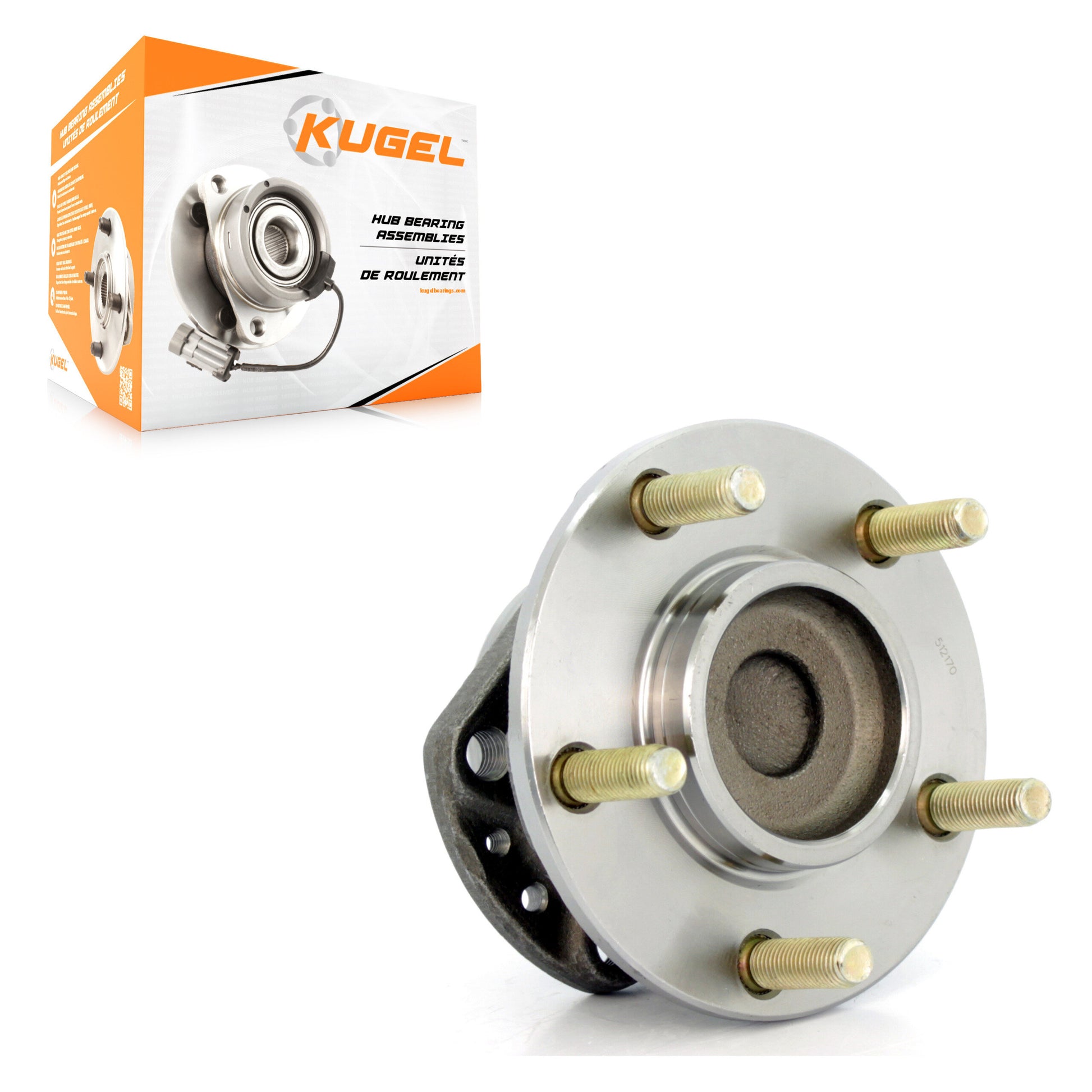 Kugel 70-512170 Wheel Bearing and Hub Assembly for 2001-2007 Dodge Grand Caravan, Chrysler Town & Country, Chrysler Voyager - Rear