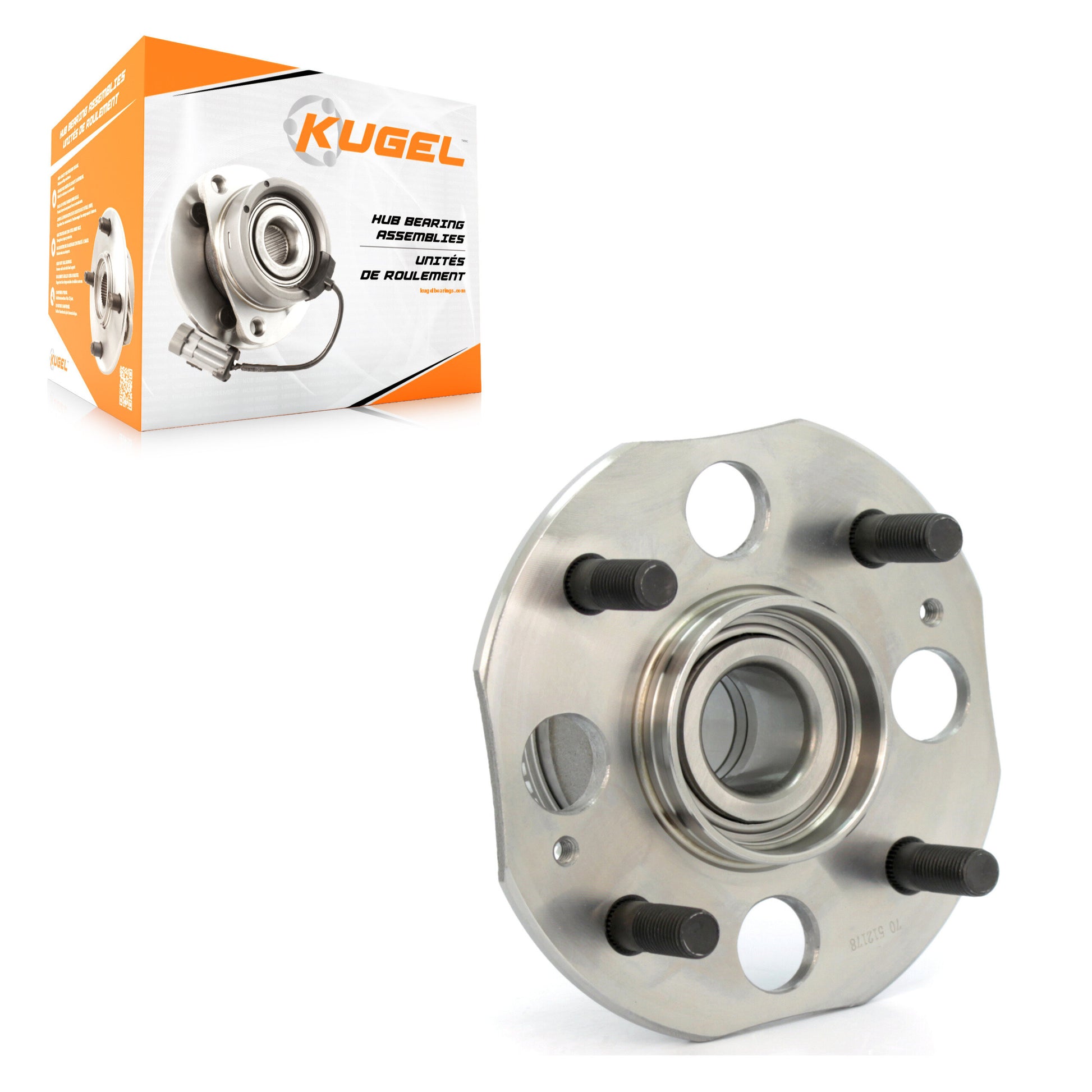 Kugel 70-512178 Wheel Bearing and Hub Assembly for 1998-2002 Honda Accord - Rear