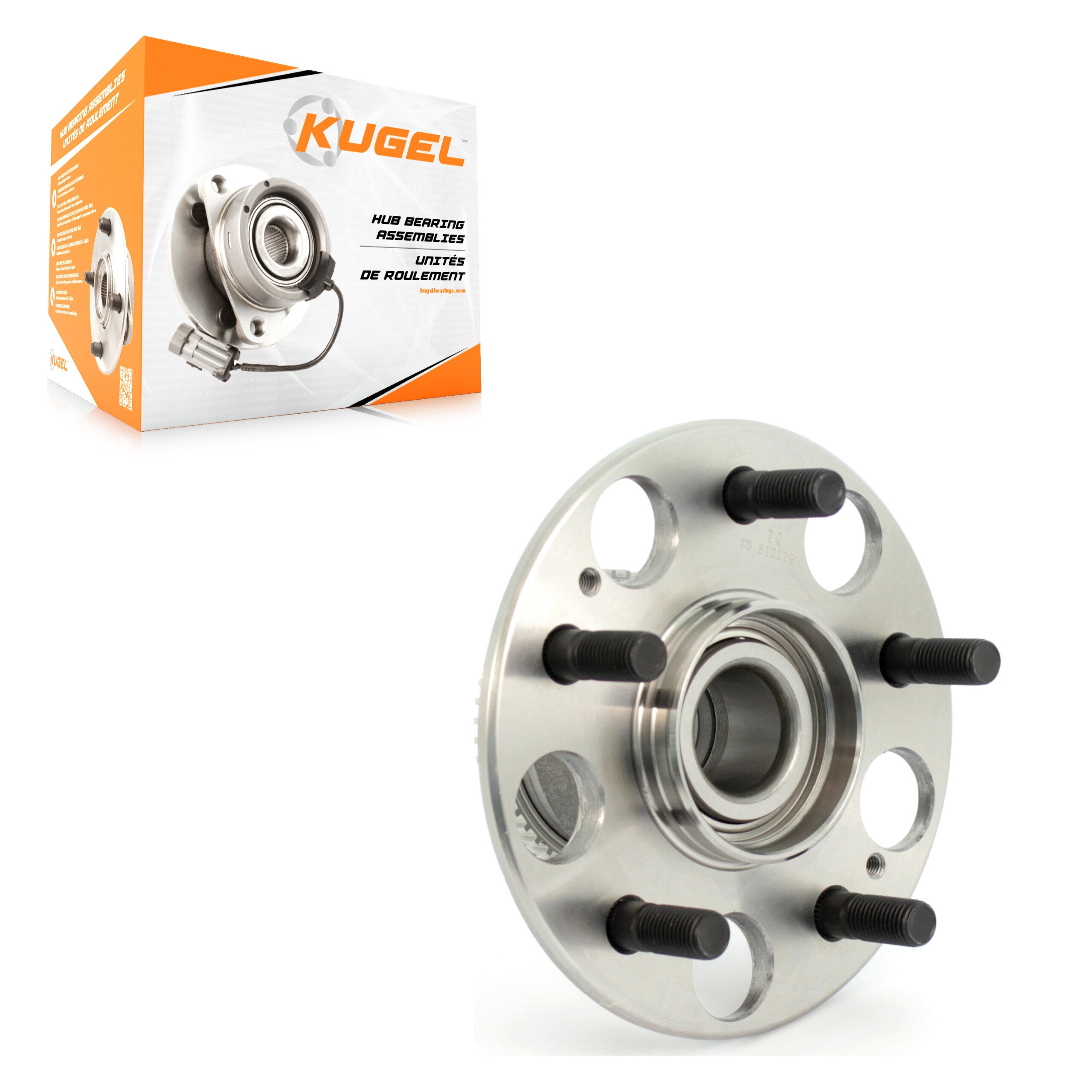 Kugel 70-512179 Wheel Bearing and Hub Assembly for 1998-2003 Acura TL, Honda Accord - Rear