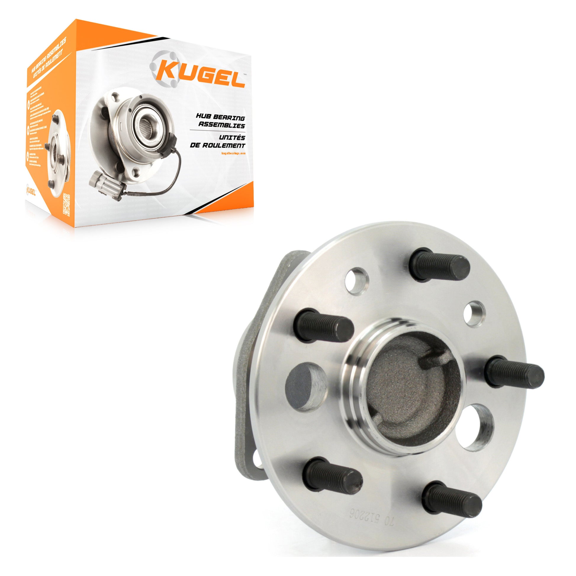 Kugel 70-512206 Wheel Bearing and Hub Assembly for 2001-2012 Lexus ES350, Toyota Camry, Toyota Avalon - Rear Left
