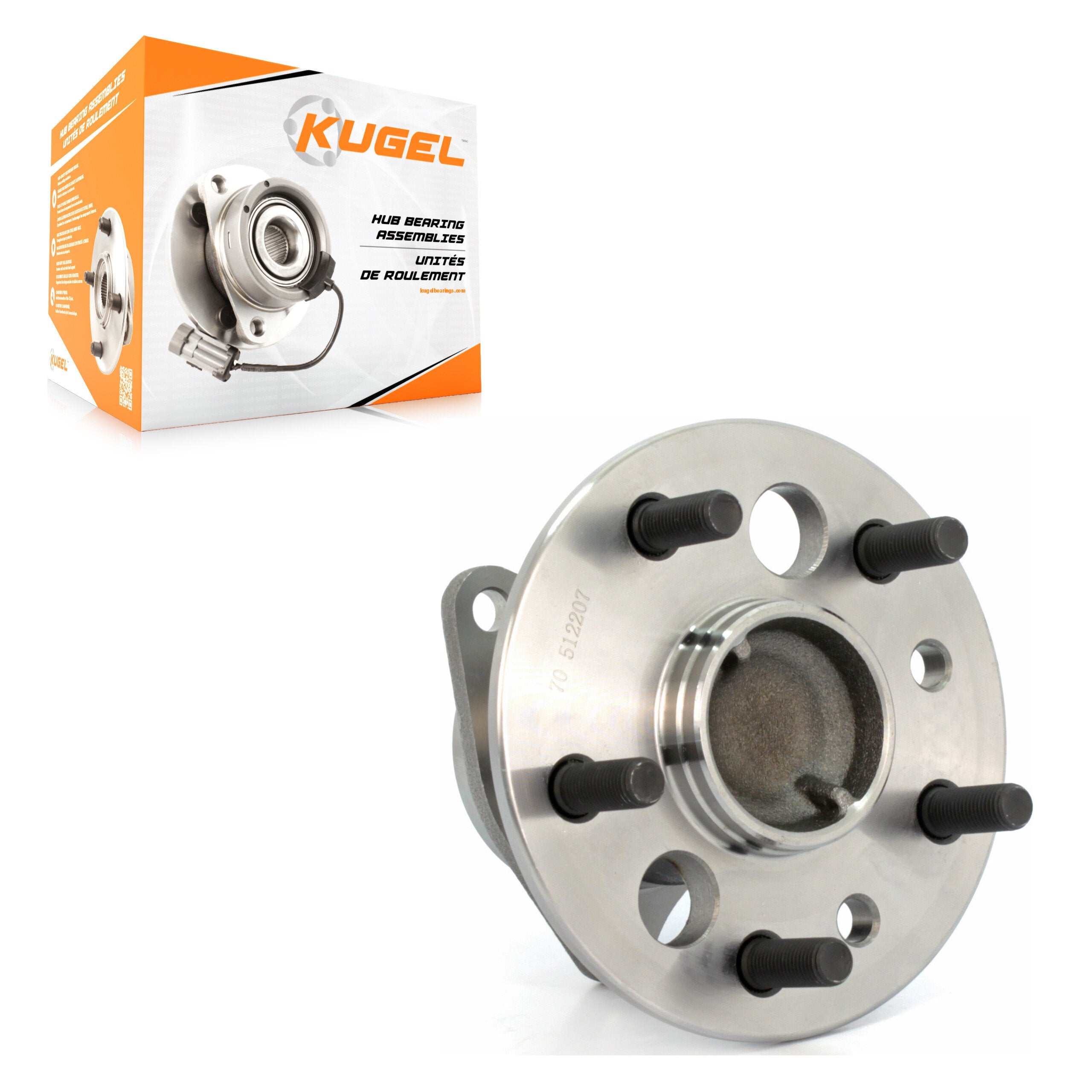Kugel 70-512207 Wheel Bearing and Hub Assembly for 2001-2012 Lexus ES350, Toyota Camry, Toyota Avalon - Rear Right