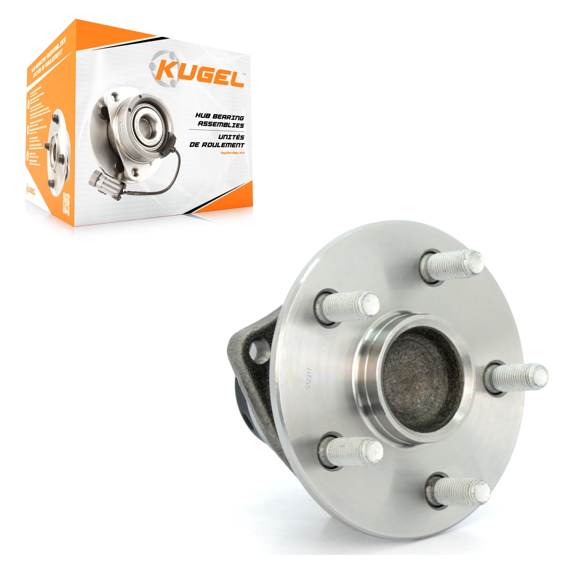 Kugel 70-512217 Wheel Bearing and Hub Assembly for 2000-2010 Scion tC, Toyota Prius, Pontiac Vibe - Rear