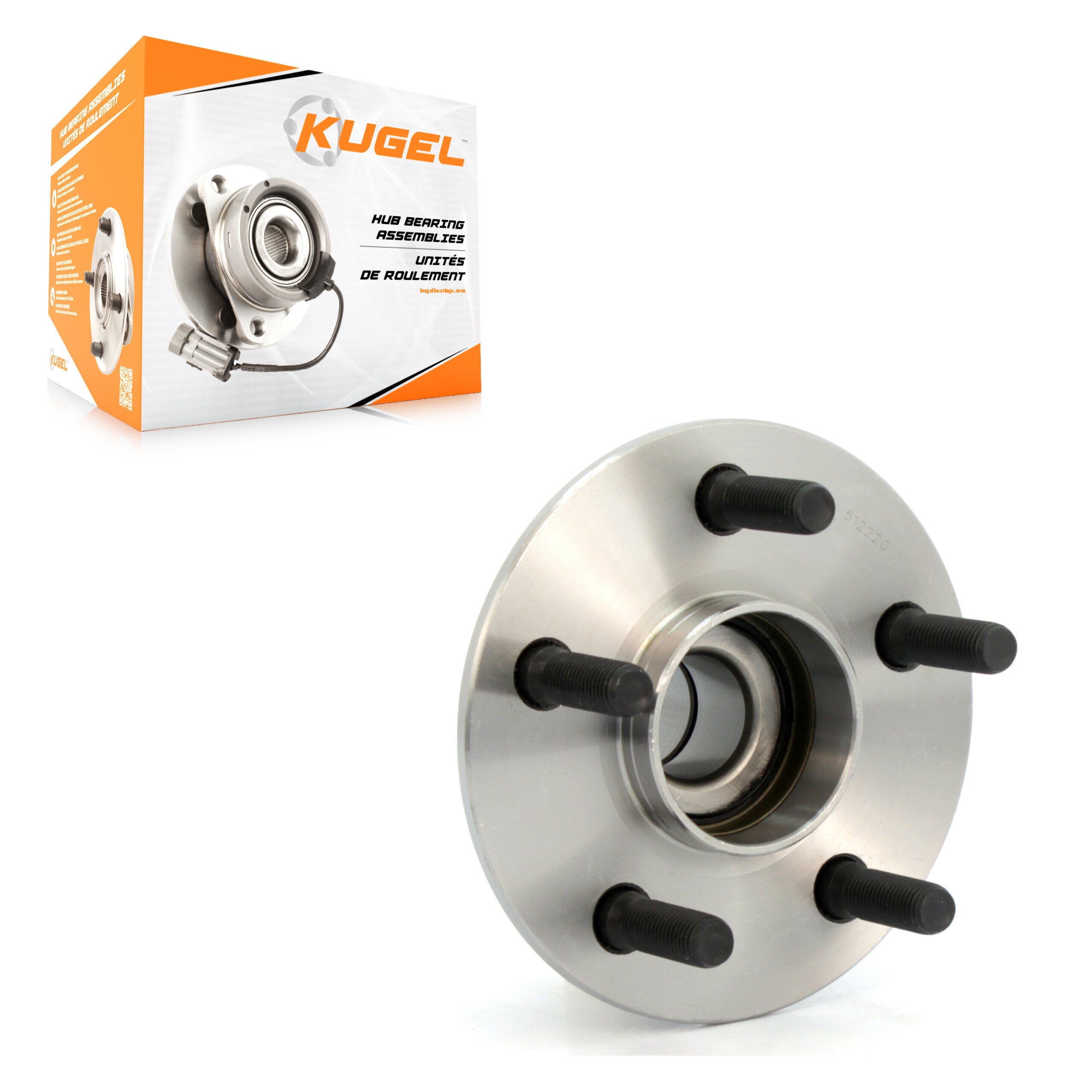 Kugel 70-512220 Wheel Bearing and Hub Assembly for 1998-2006 Dodge Stratus, Chrysler Sebring, Chrysler Cirrus - Rear