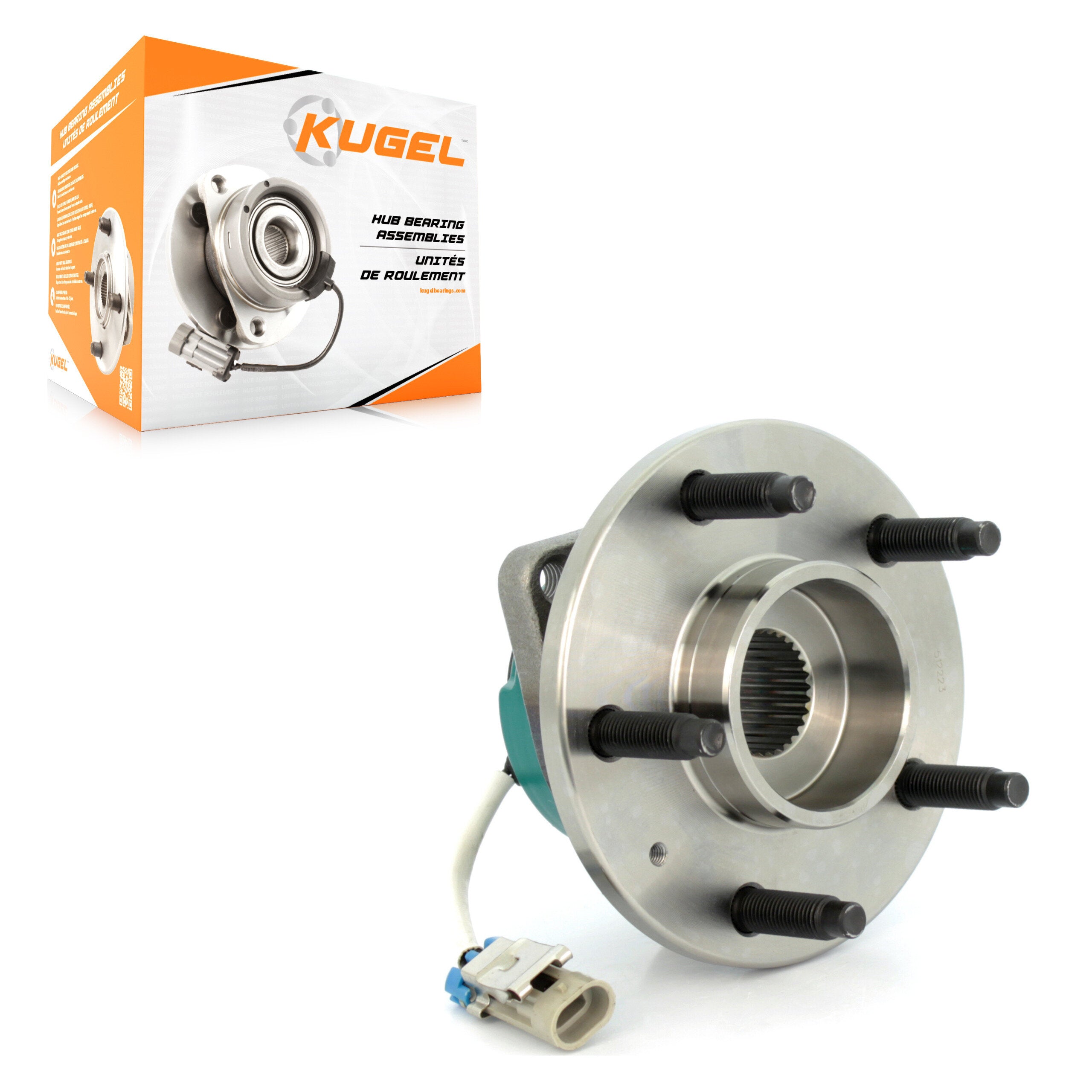 Kugel 70-512223 Wheel Bearing and Hub Assembly for 2003-2011 Cadillac STS, Cadillac CTS - Rear, Front