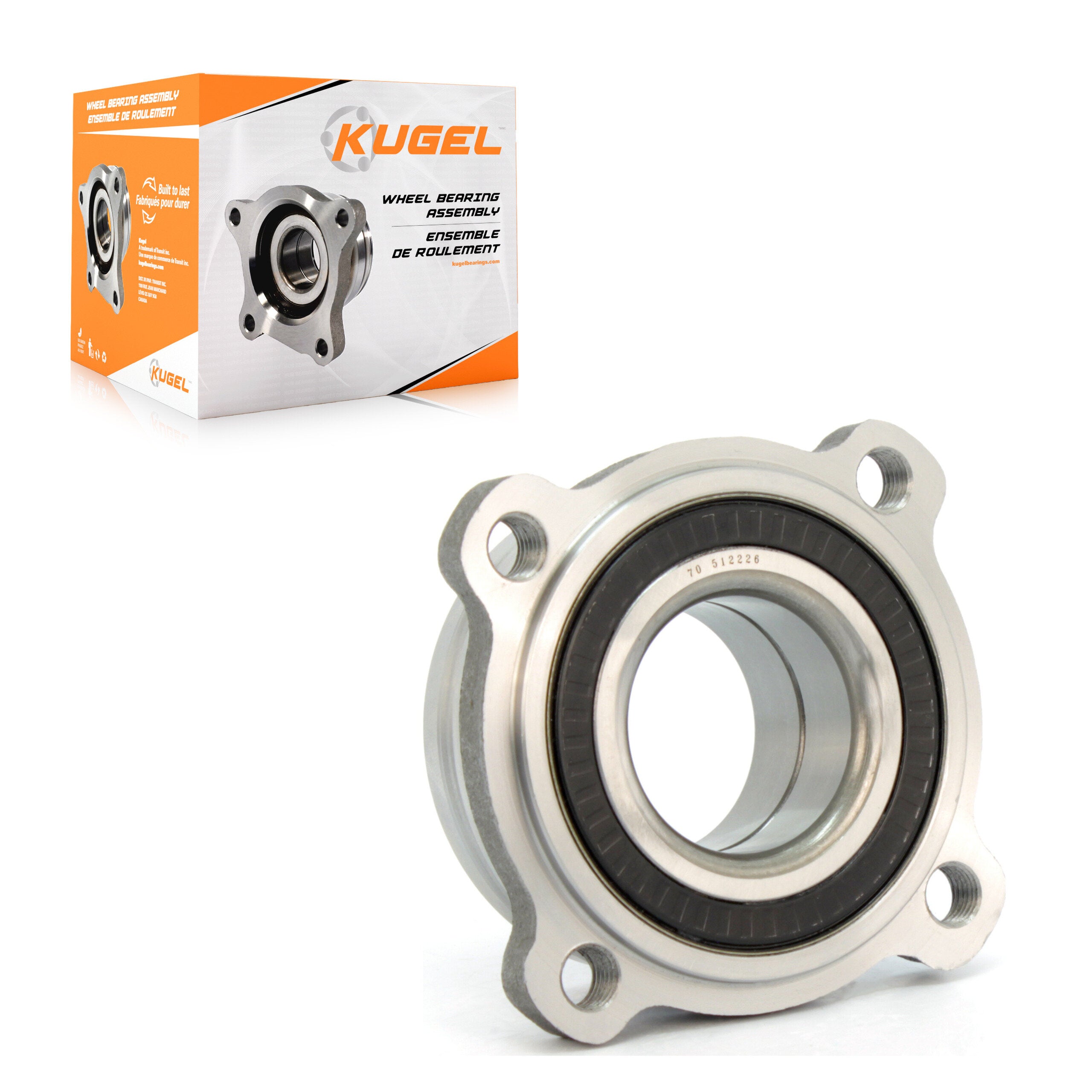 Kugel 70-512226 Wheel Bearing Assembly for 2000-2010 BMW Alpina B7, BMW 530xi, BMW 650i - Rear