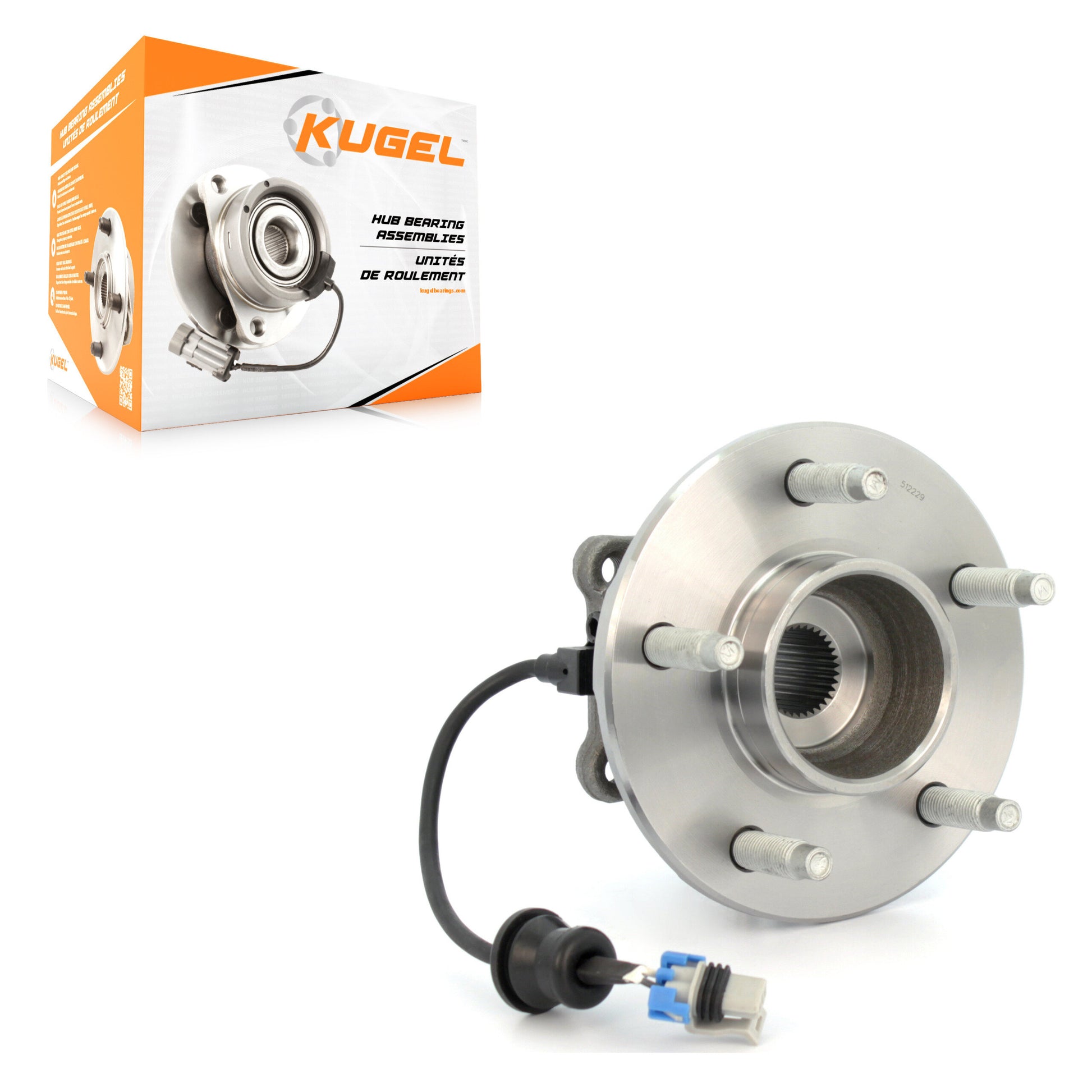 Kugel 70-512229 Wheel Bearing and Hub Assembly for 2002-2007 Chevrolet Equinox, Pontiac Torrent, Saturn Vue - Rear