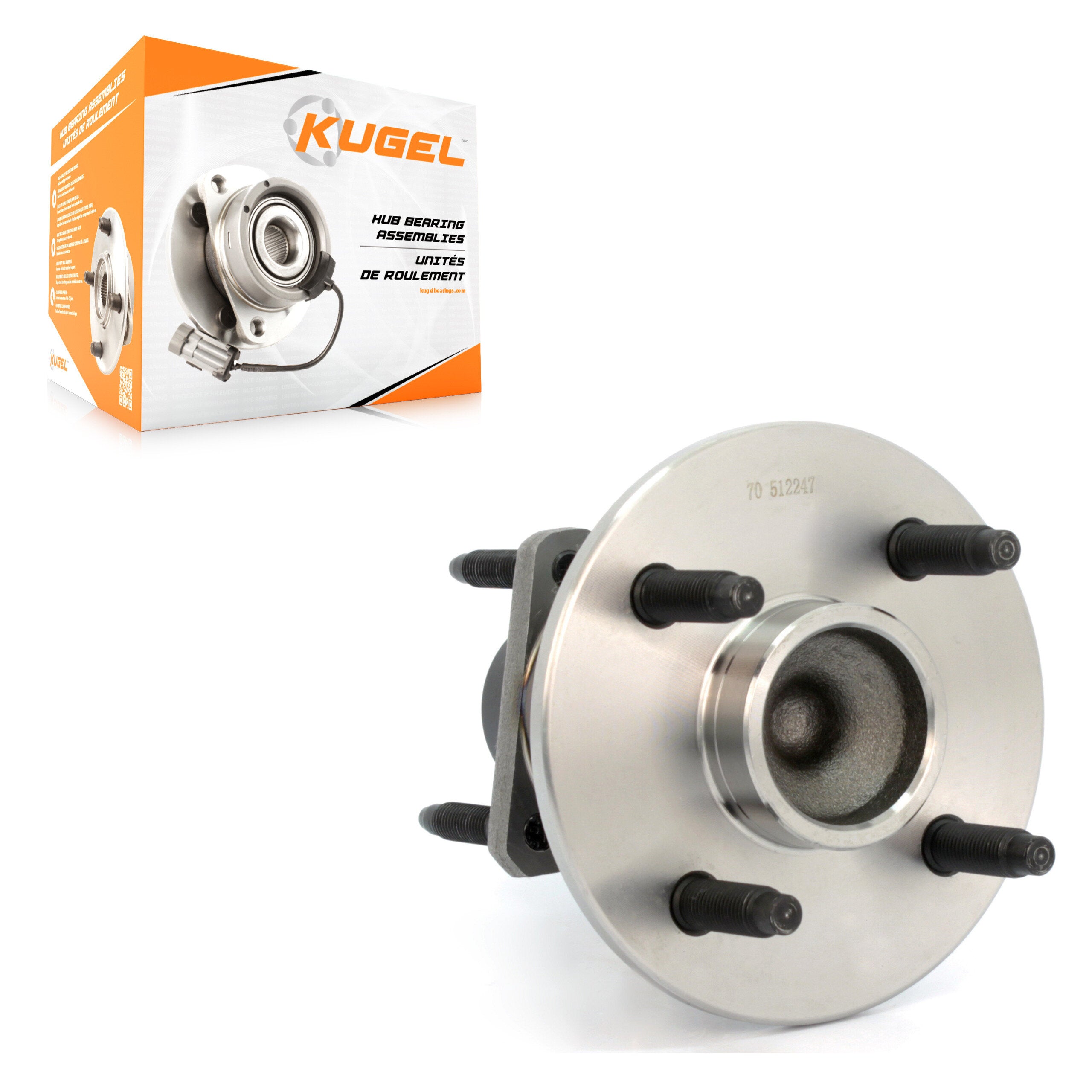 Kugel 70-512247 Wheel Bearing and Hub Assembly for 2003-2010 Pontiac G5, Chevrolet Cobalt, Pontiac Pursuit - Rear