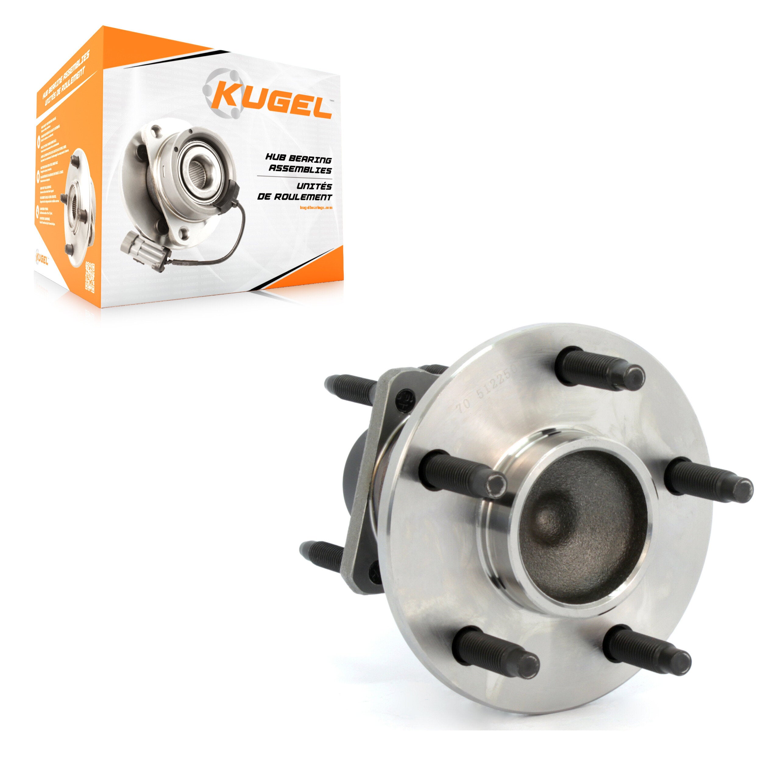 Kugel 70-512250 Wheel Bearing and Hub Assembly for 2004-2011 Chevrolet HHR, Chevrolet Cobalt, Pontiac G5 - Rear