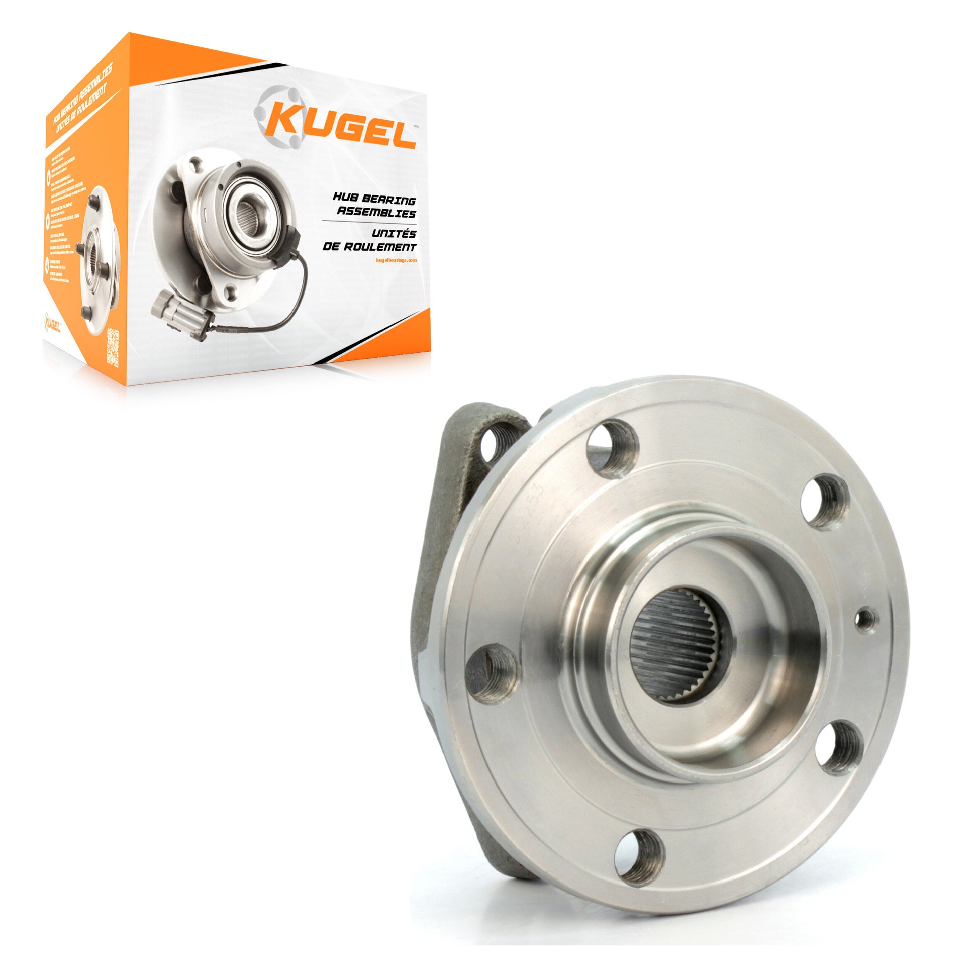 Kugel 70-512253 Wheel Bearing and Hub Assembly for 2001-2009 Volvo S80, Volvo XC70, Volvo S60 - Rear