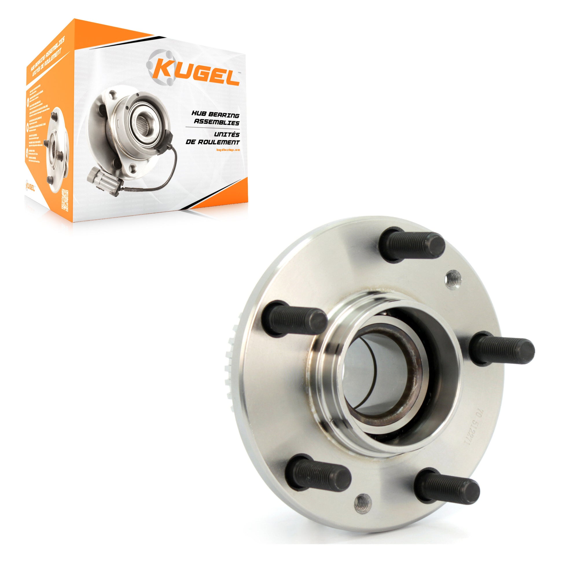 Kugel 70-512271 Wheel Bearing and Hub Assembly for 2003-2012 Ford Fusion, Mercury Milan, Lincoln MKZ - Rear