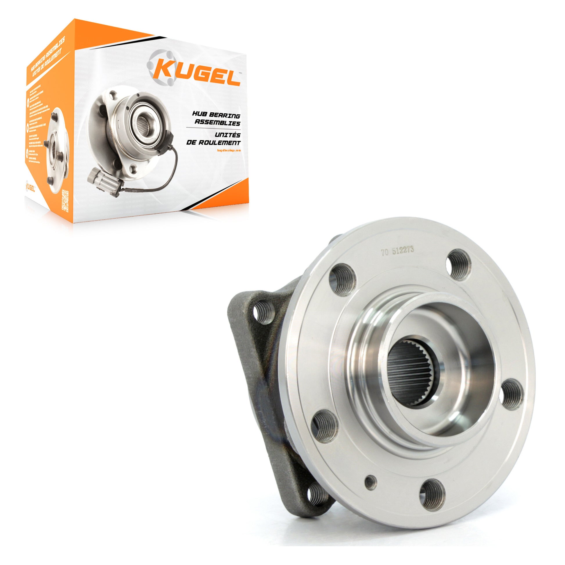 Kugel 70-512273 Wheel Bearing and Hub Assembly for 2003-2014 Volvo XC90 - Rear