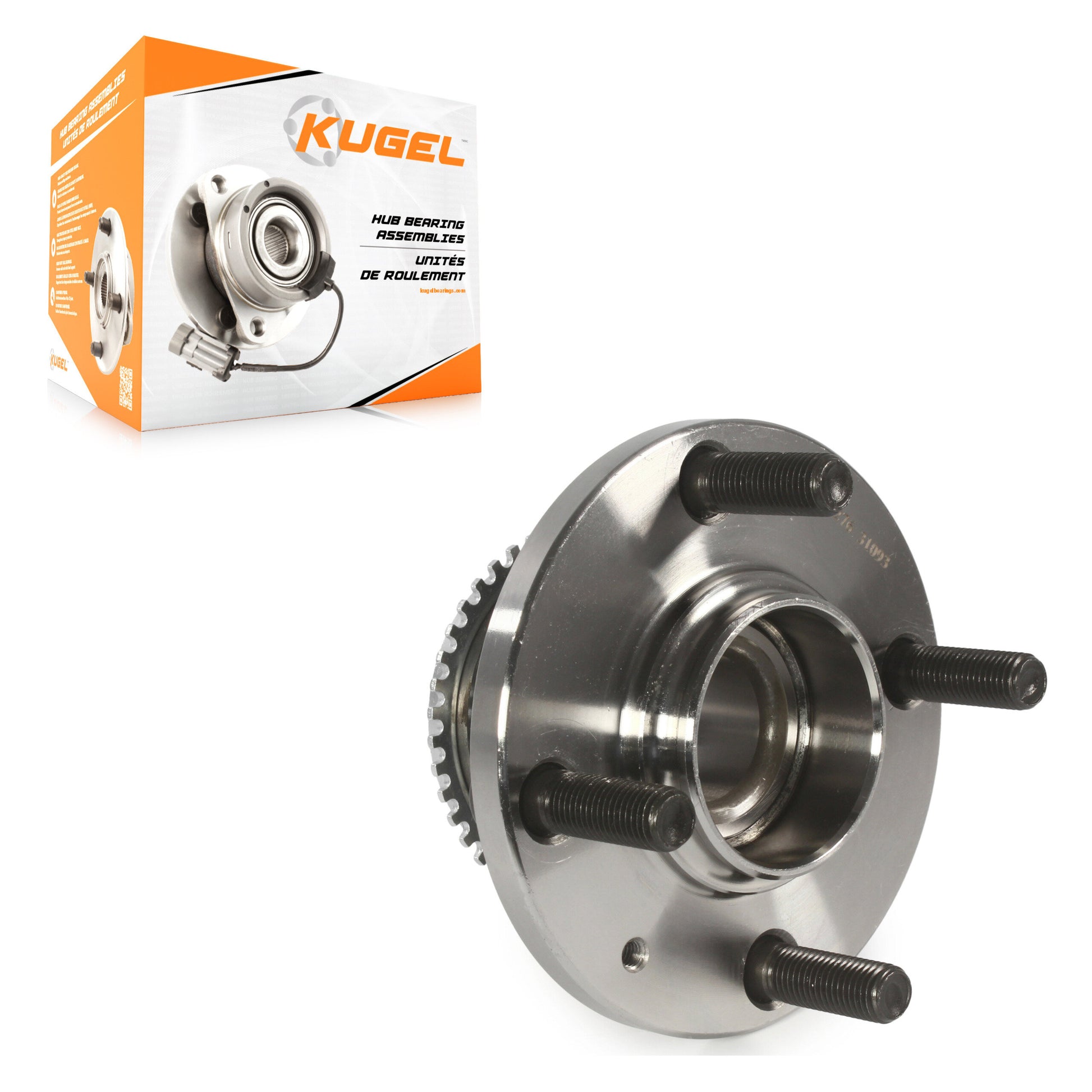 Kugel 70-512276 Wheel Bearing and Hub Assembly for 2002-2007 Mitsubishi Lancer - Rear