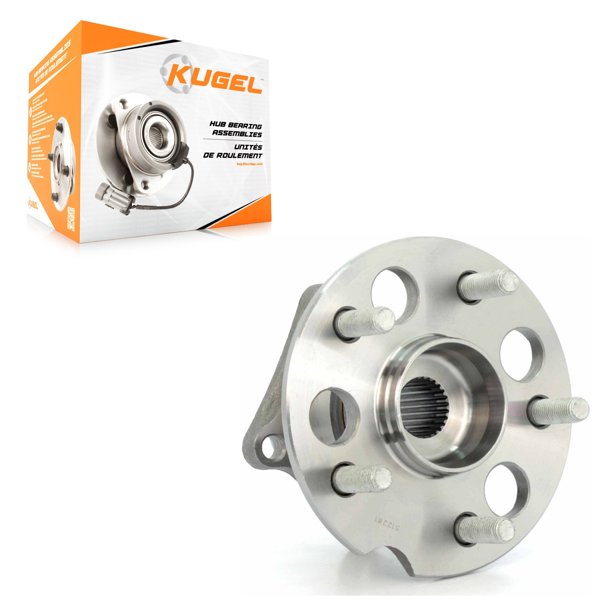Kugel 70-512281 Wheel Bearing and Hub Assembly for 2004-2010 Toyota Sienna - Rear