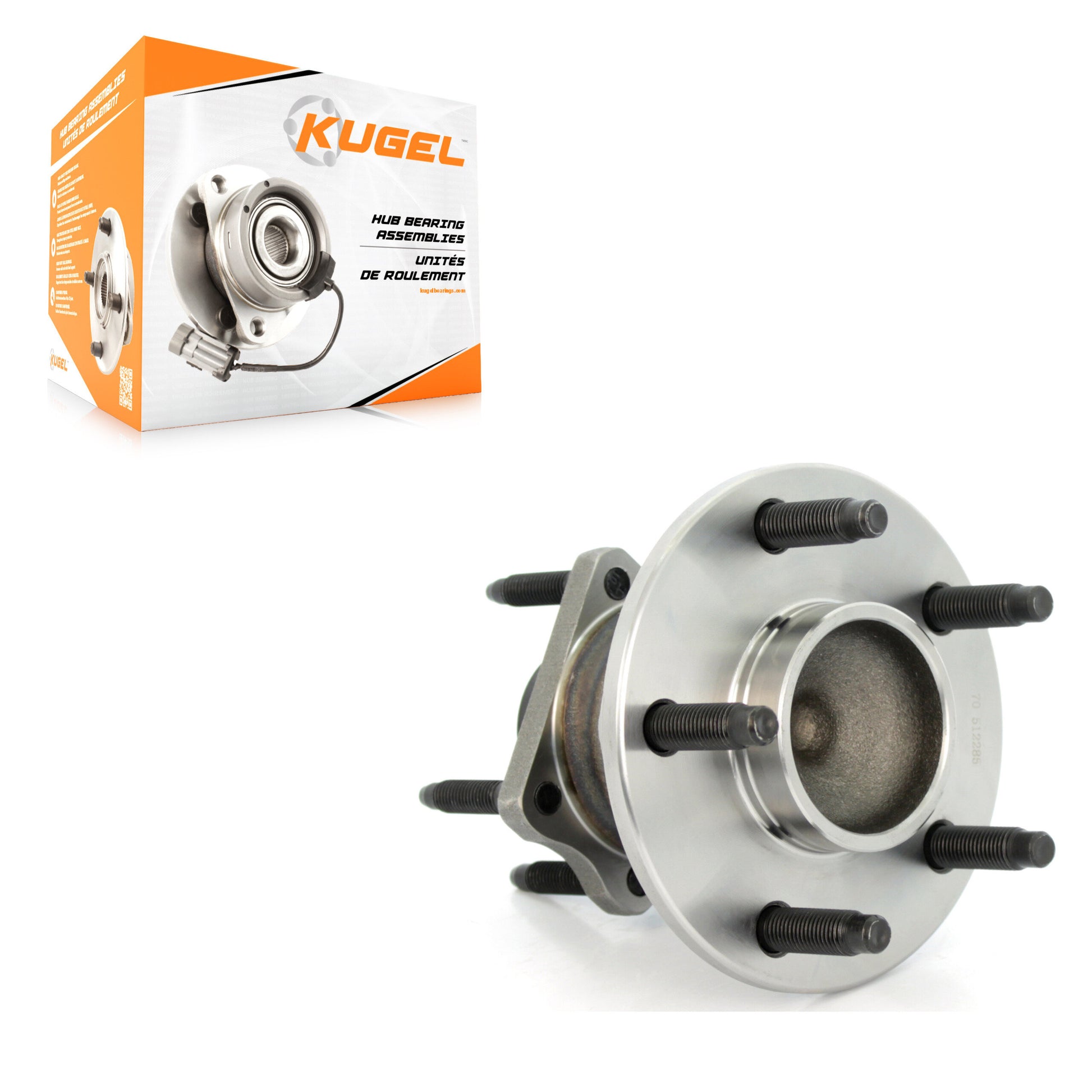 Kugel 70-512285 Wheel Bearing and Hub Assembly for 2004-2012 Chevrolet HHR, Chevrolet Cobalt, Chevrolet Malibu - Rear