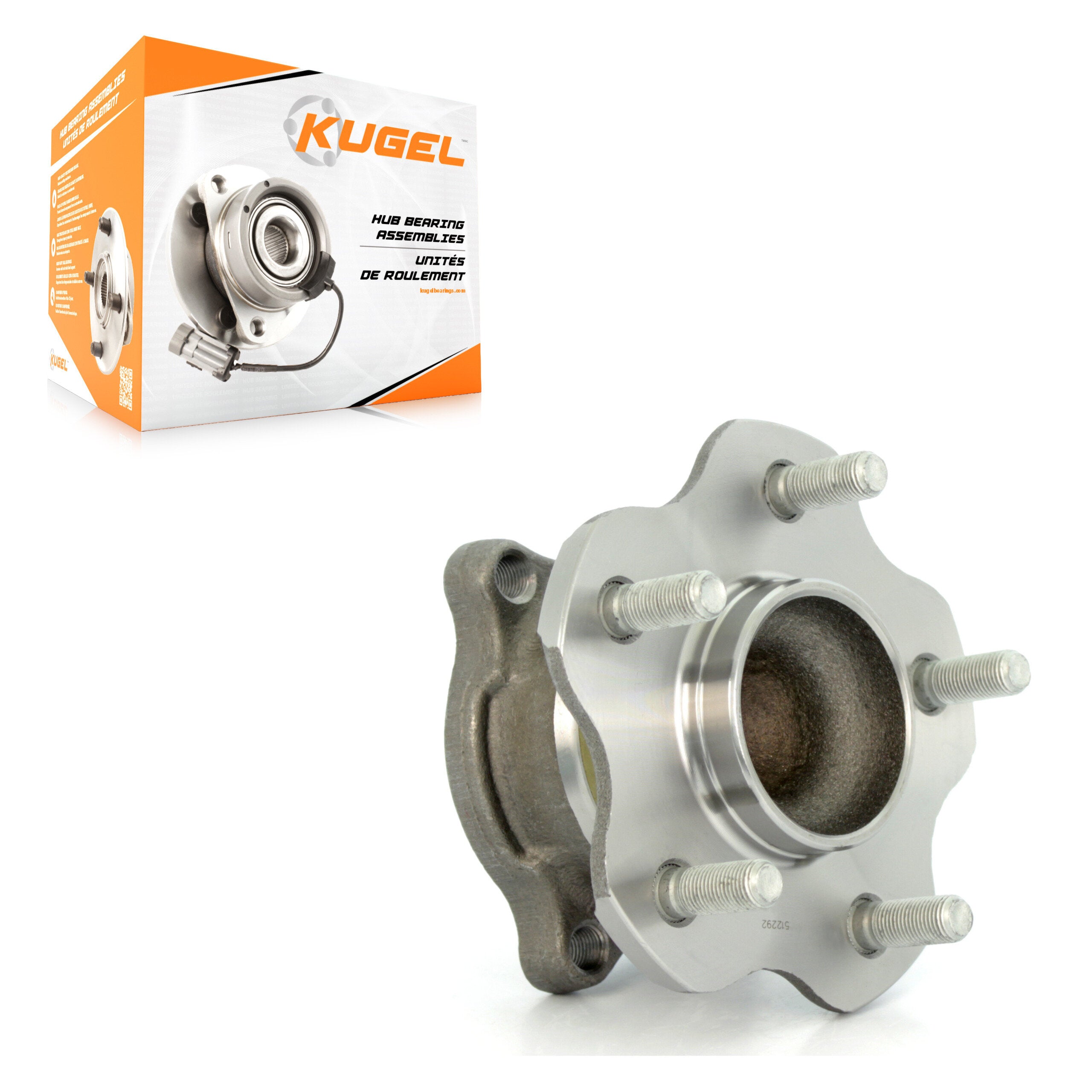 Kugel 70-512292 Wheel Bearing and Hub Assembly for 2002-2009 Nissan Maxima, Nissan Quest, Nissan Altima - Rear