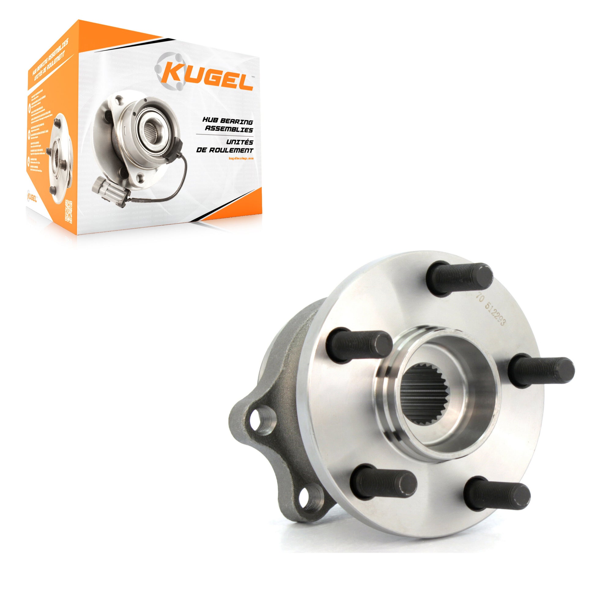 Kugel 70-512293 Wheel Bearing and Hub Assembly for 2005-2009 Subaru Legacy, Subaru Outback - Rear