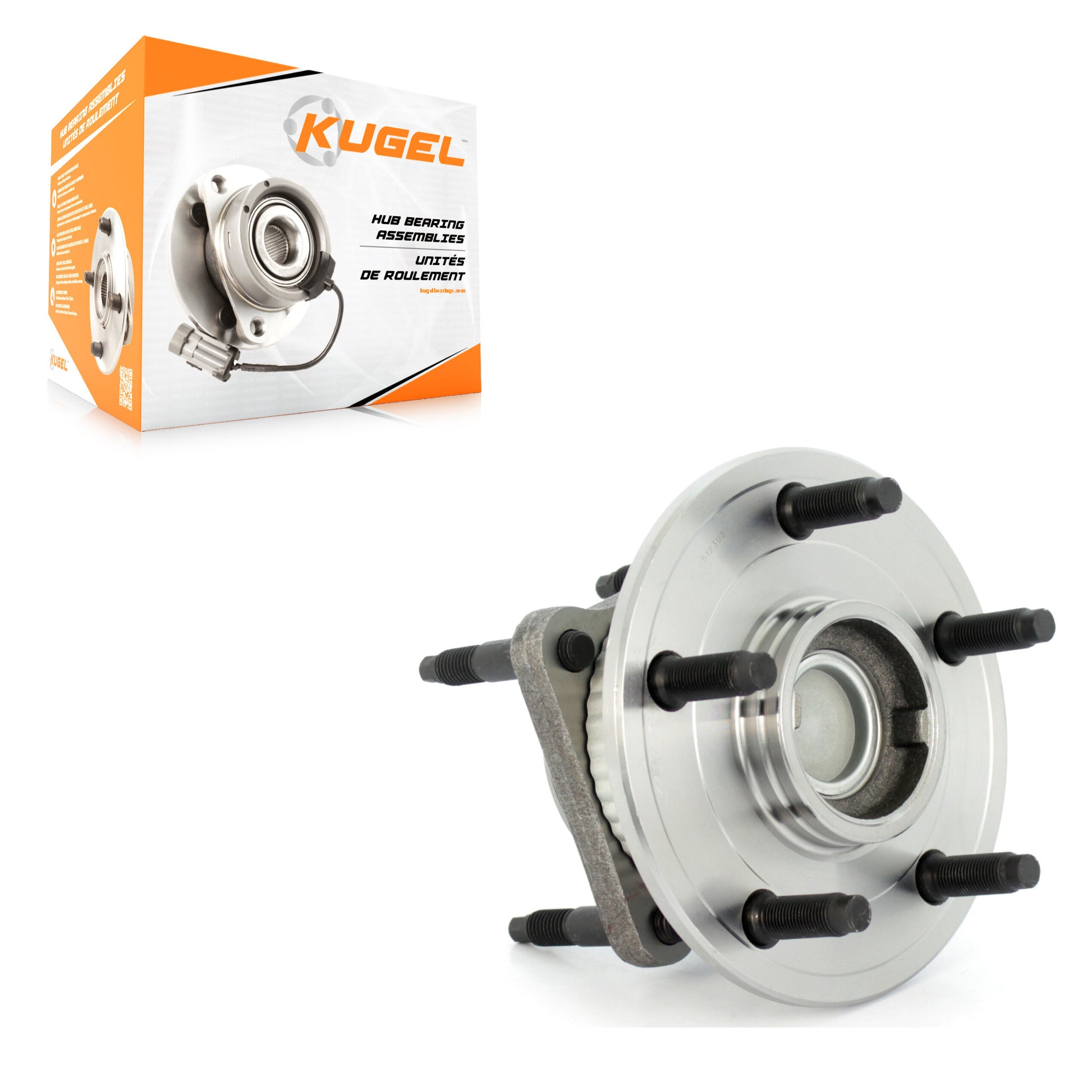 Kugel 70-512302 Wheel Bearing and Hub Assembly for 2005-2010 Jeep Commander, Jeep Grand Cherokee - Rear