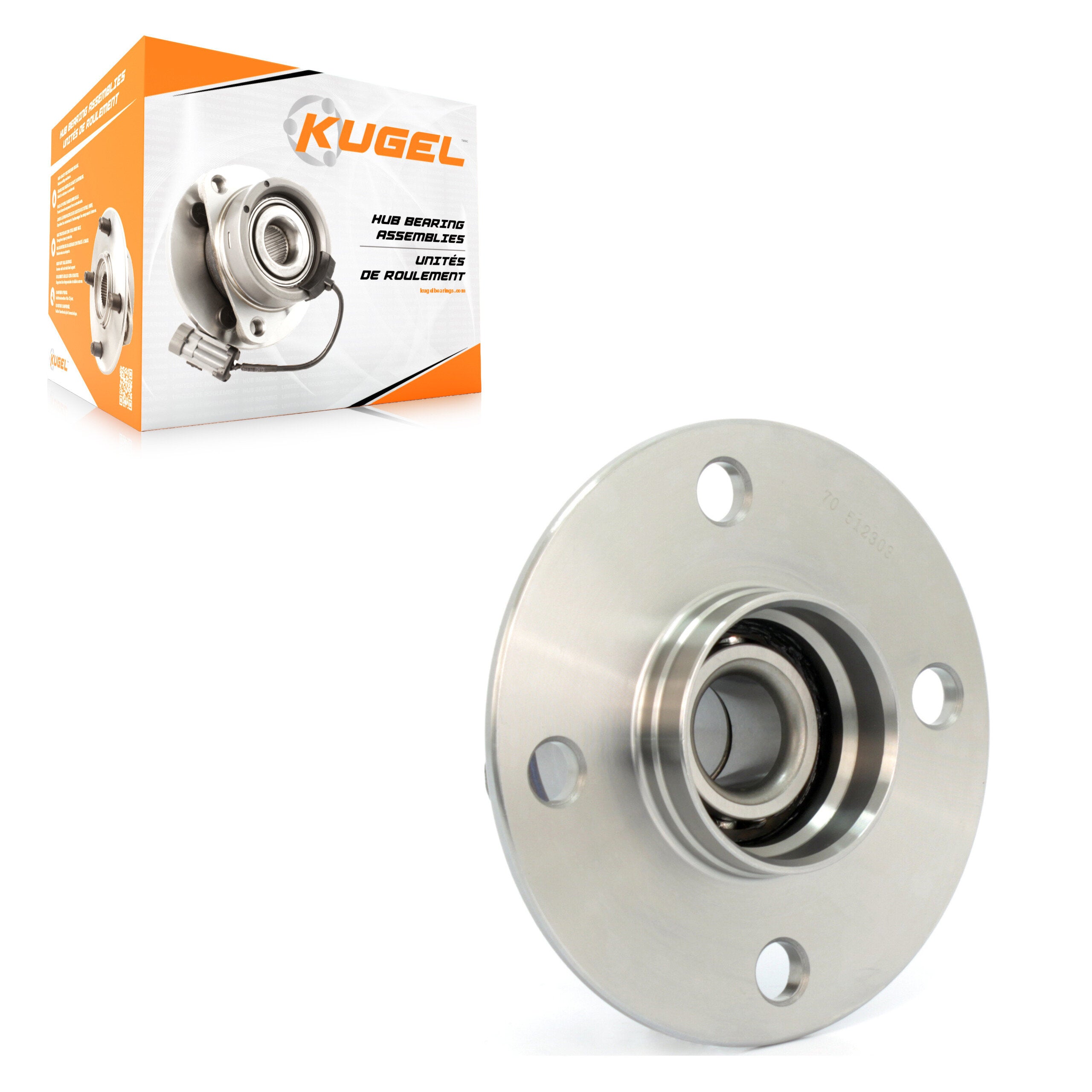Kugel 70-512303 Wheel Bearing and Hub Assembly for 2000-2006 Nissan Sentra - Rear
