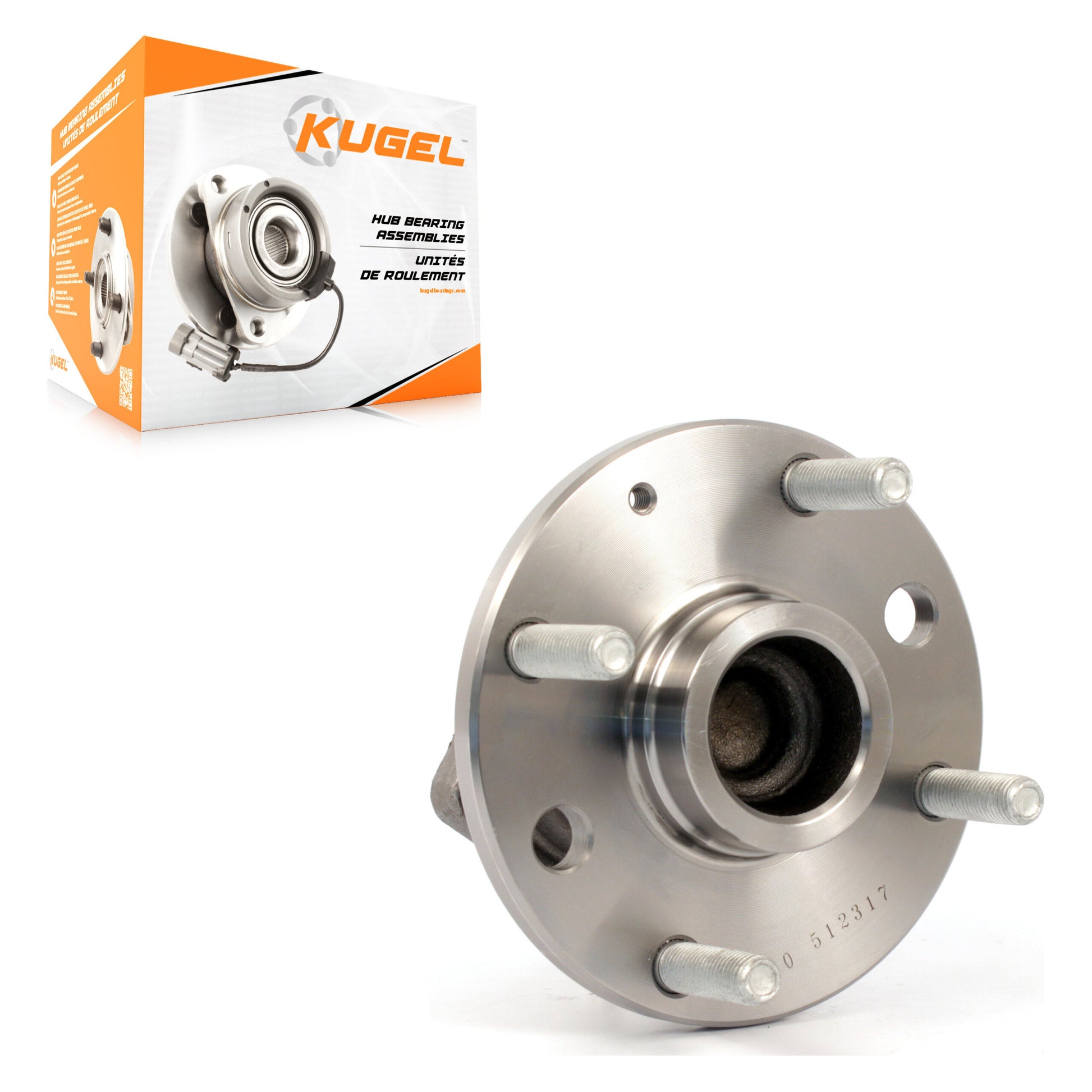 Kugel 70-512317 Wheel Bearing and Hub Assembly for 2004-2008 Suzuki Reno, Chevrolet Epica, Chevrolet Optra - Rear