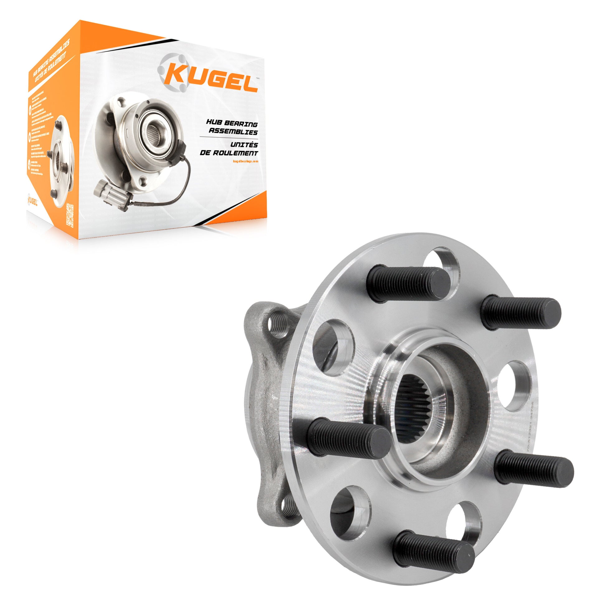 Kugel 70-512321 Wheel Bearing and Hub Assembly for 2005-2013 Acura TL, Acura RL - Rear