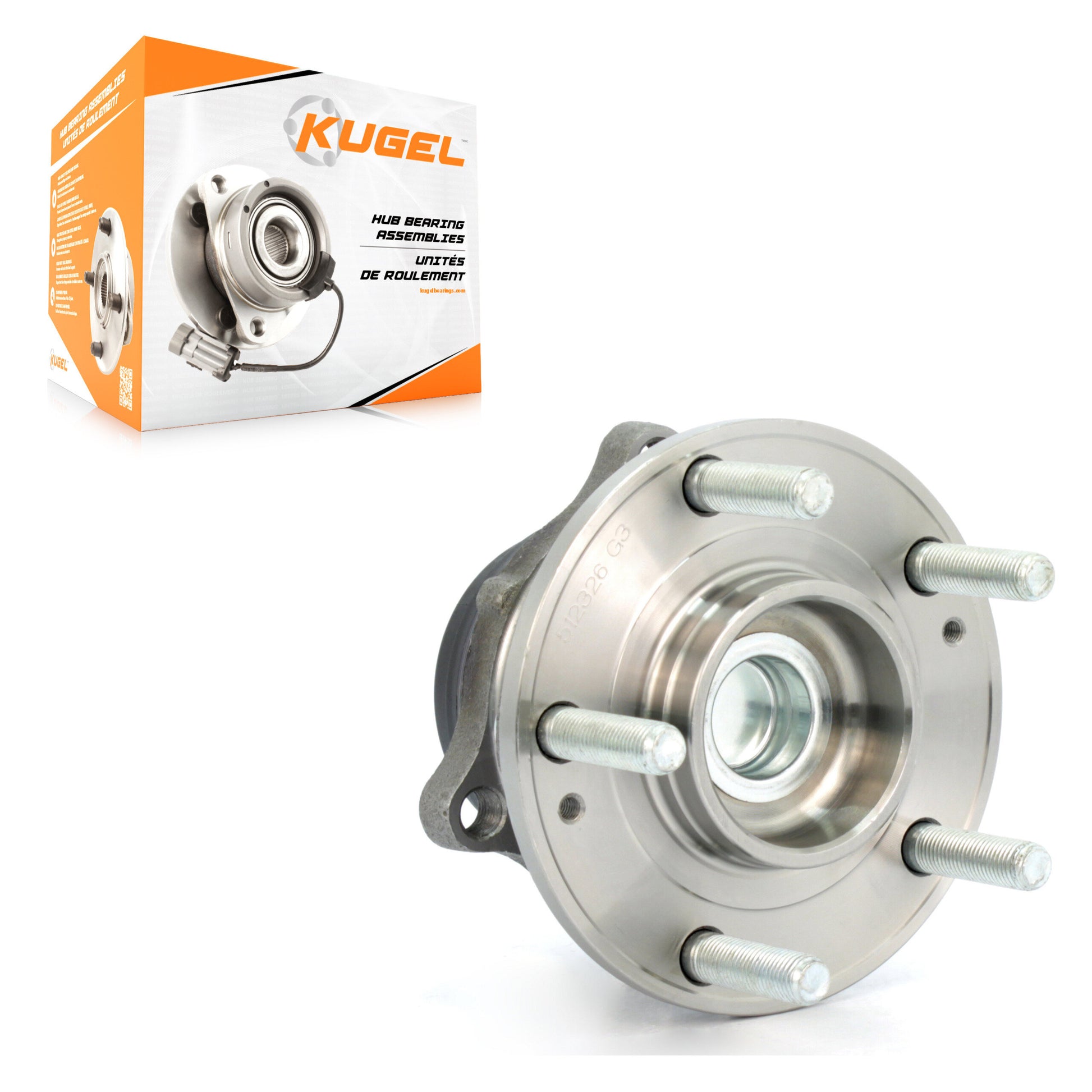 Kugel 70-512326 Wheel Bearing and Hub Assembly for 2007-2020 Hyundai Santa Fe Sport, Hyundai Santa Fe XL, Kia Sorento - Rear