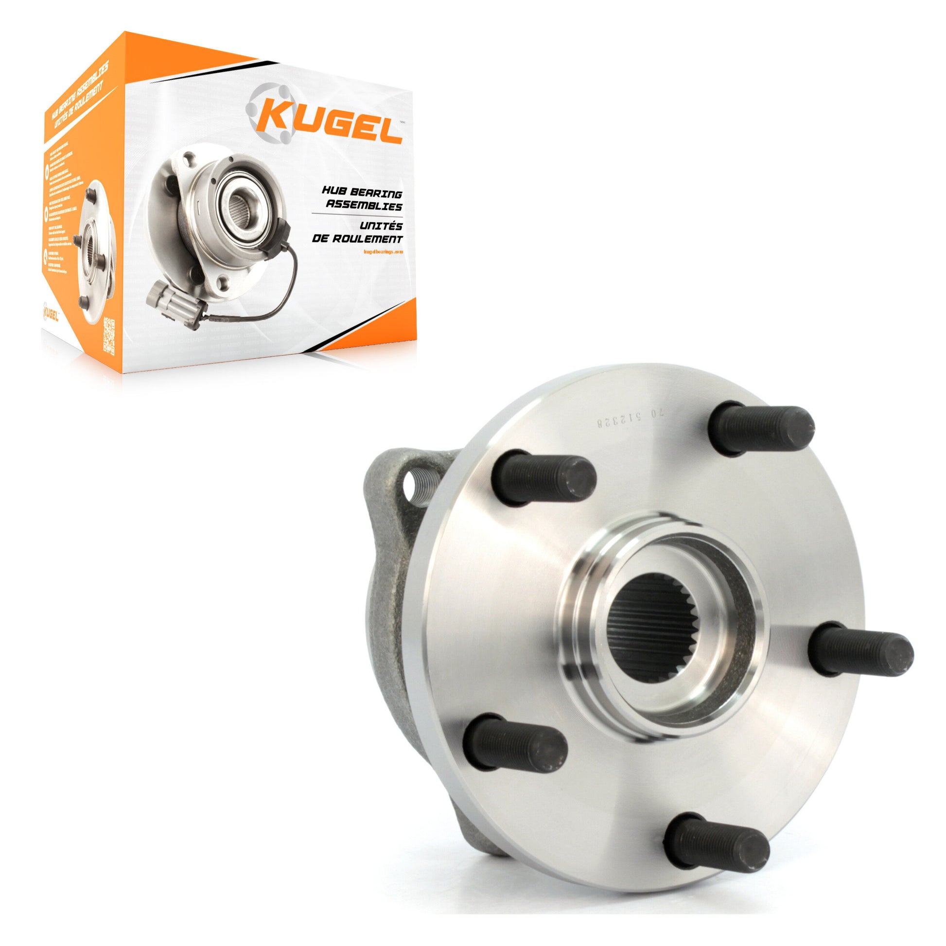 Kugel 70-512328 Wheel Bearing and Hub Assembly for 2006-2014 Subaru Tribeca, Subaru B9 Tribeca - Rear