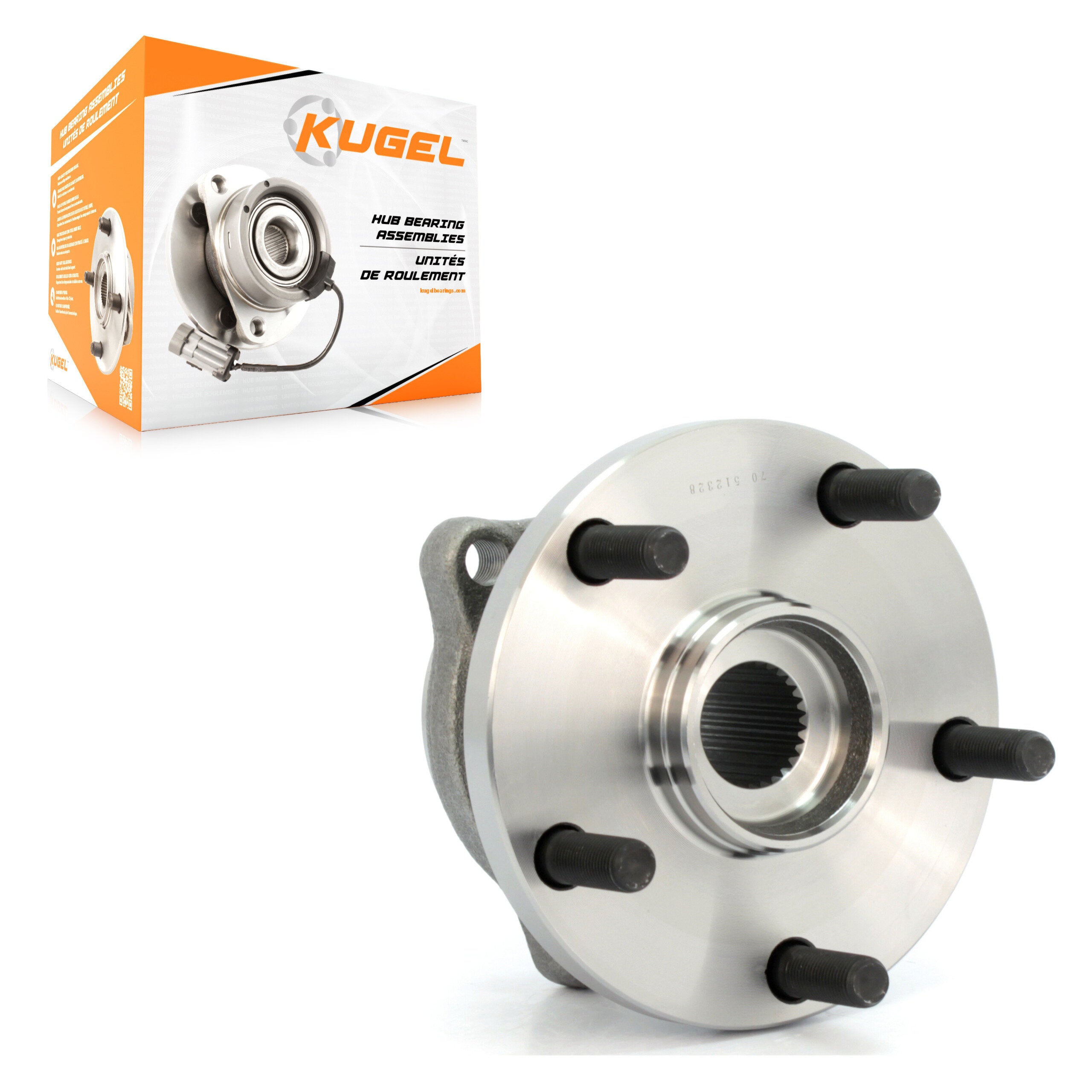 Kugel 70-512328 Wheel Bearing and Hub Assembly for 2006-2014 Subaru Tribeca, Subaru B9 Tribeca - Rear