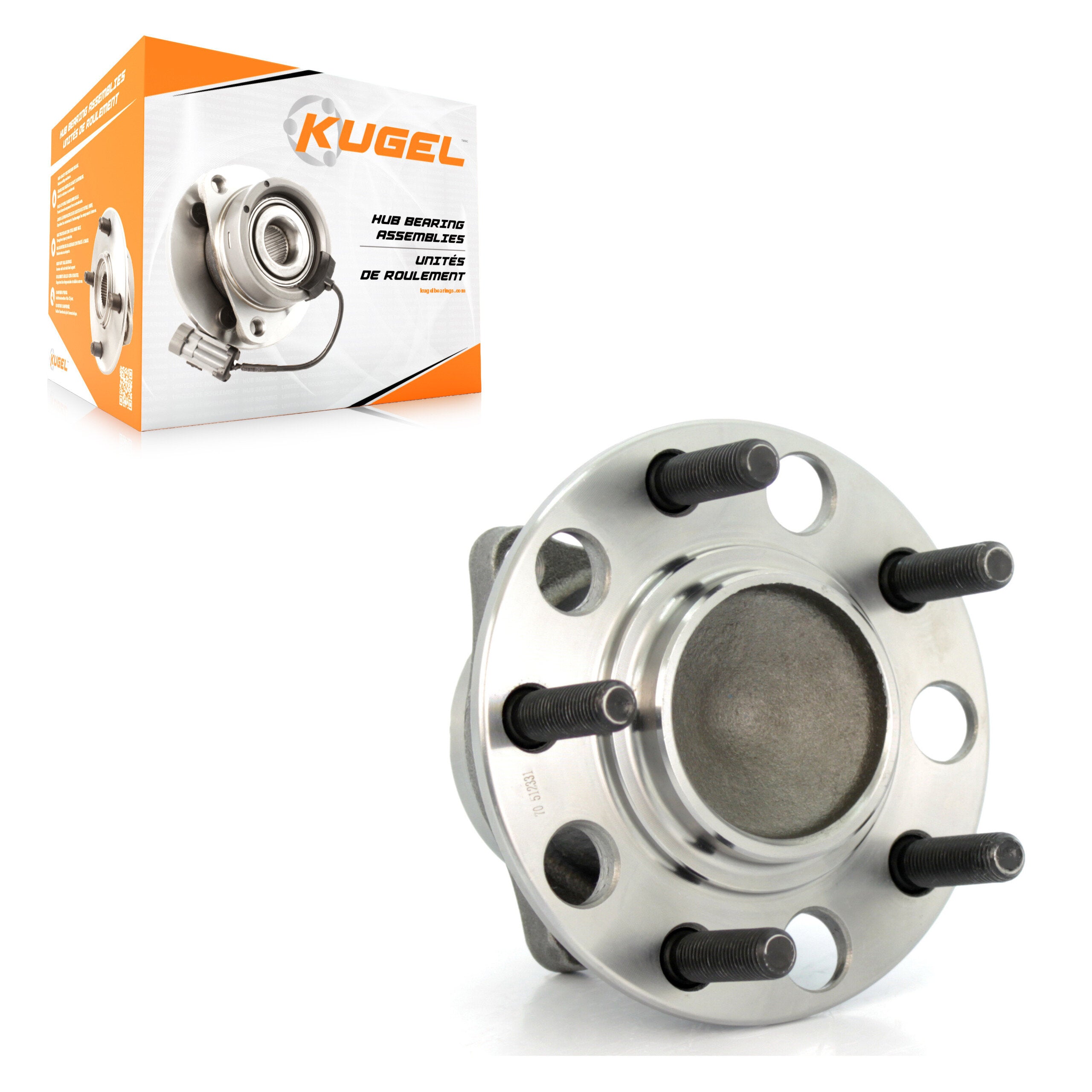 Kugel 70-512331 Wheel Bearing and Hub Assembly for 2007-2010 Dodge Avenger, Dodge Caliber, Chrysler Sebring - Rear