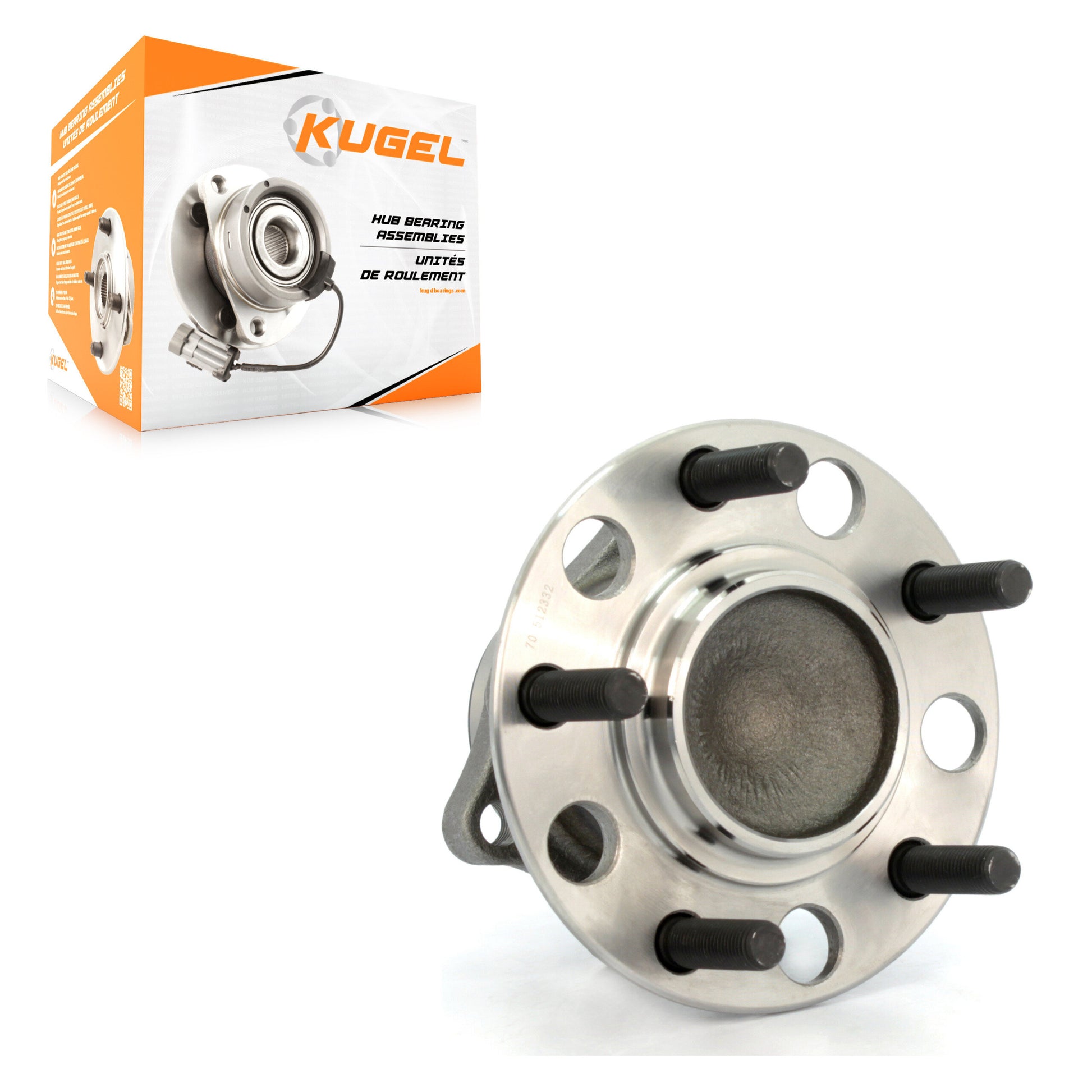 Kugel 70-512332 Wheel Bearing and Hub Assembly for 2007-2017 Jeep Compass, Chrysler 200, Dodge Avenger - Rear