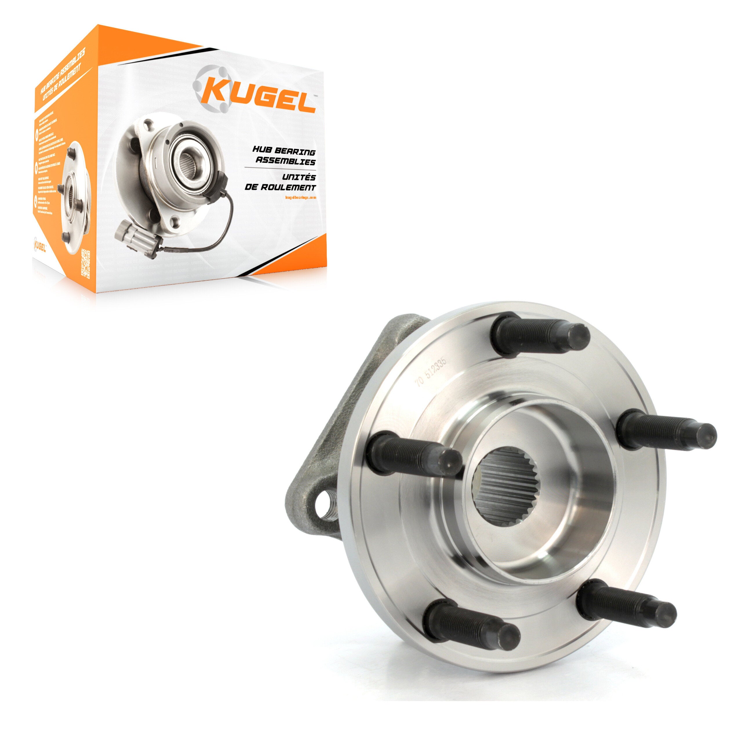 Kugel 70-512335 Wheel Bearing and Hub Assembly for 2007-2010 Ford Edge, Lincoln MKX - Rear