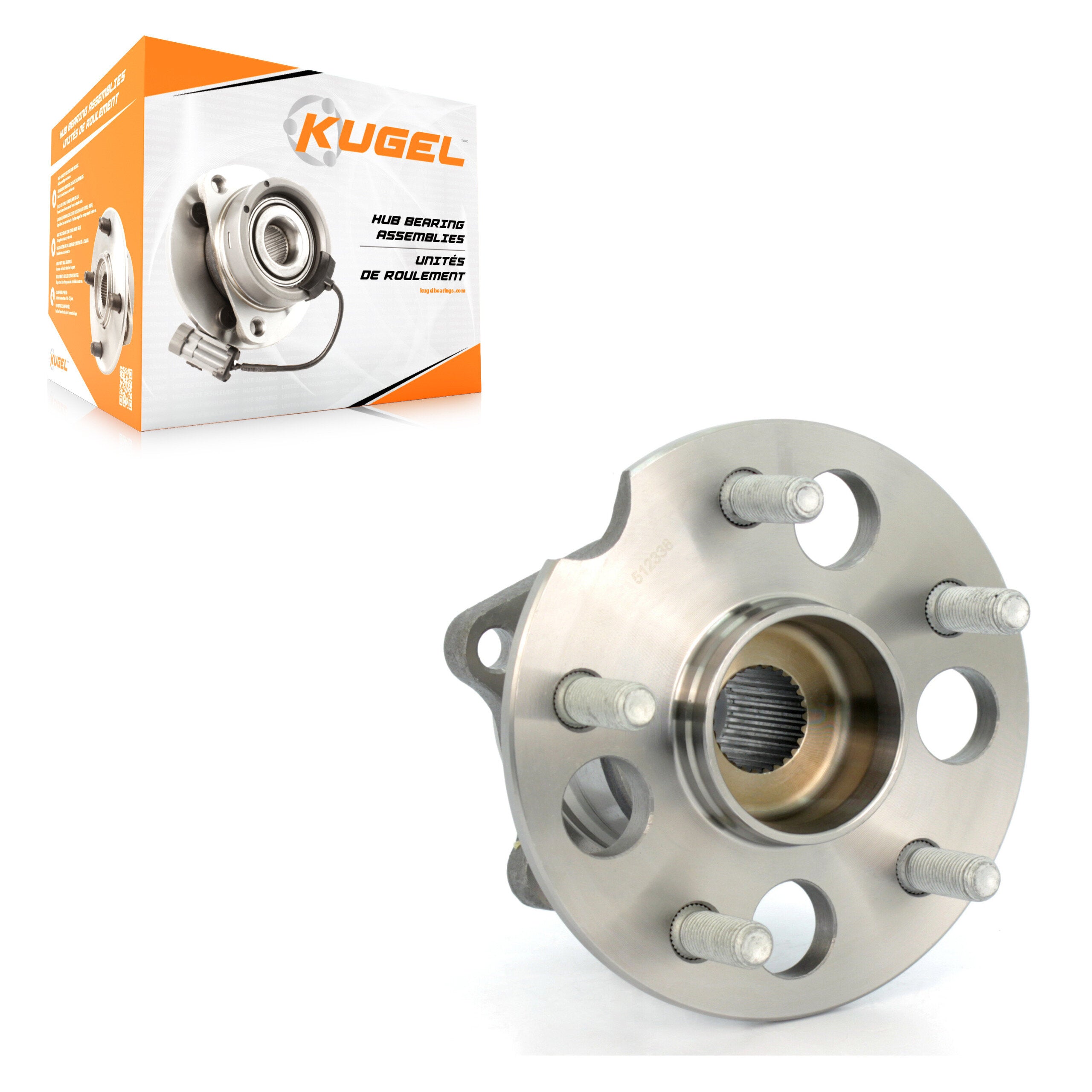 Kugel 70-512338 Wheel Bearing and Hub Assembly for 2001-2005 Toyota RAV4 - Rear