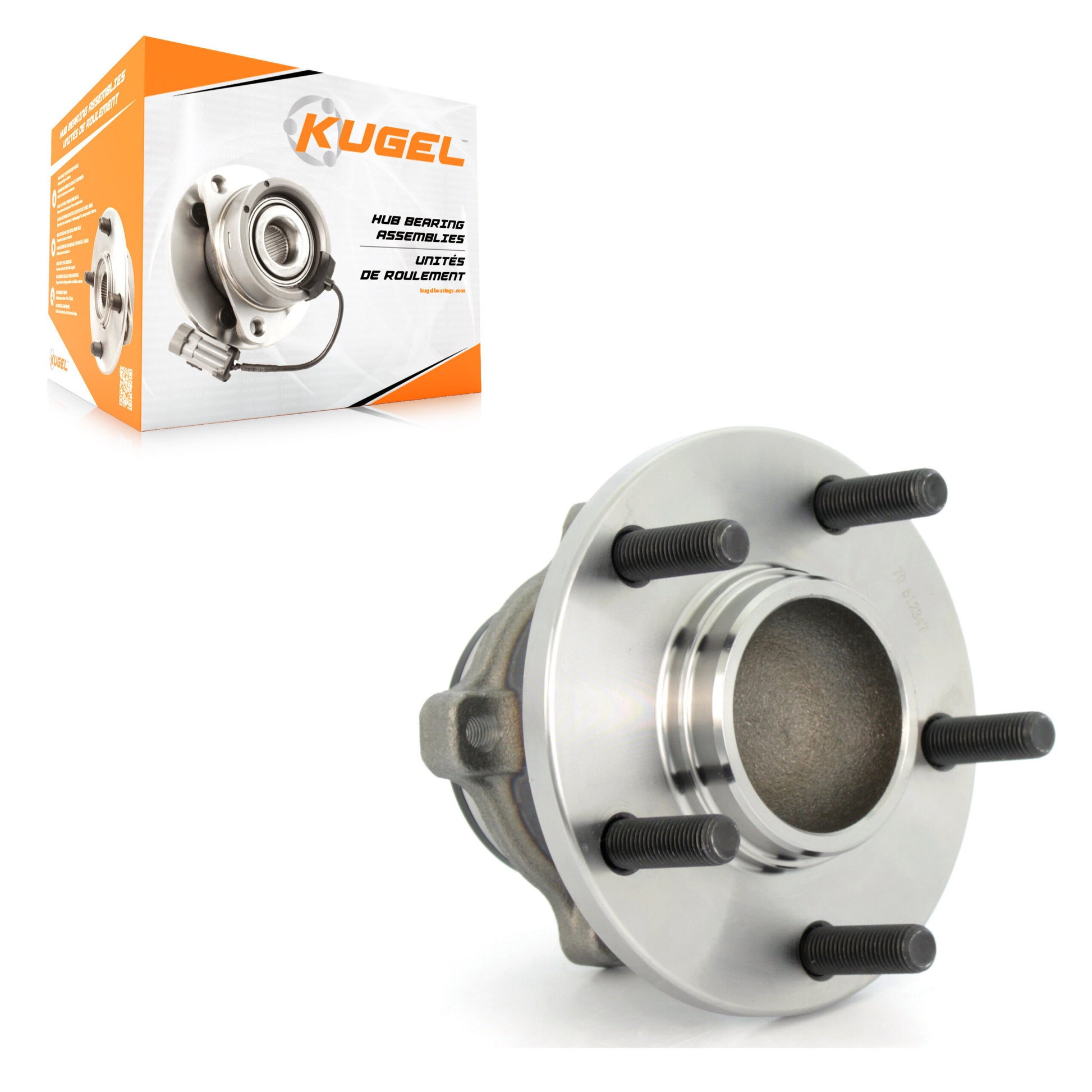 Kugel 70-512347 Wheel Bearing and Hub Assembly for 2004-2017 Mazda 5, Mazda 3, Mazda 3 Sport - Rear