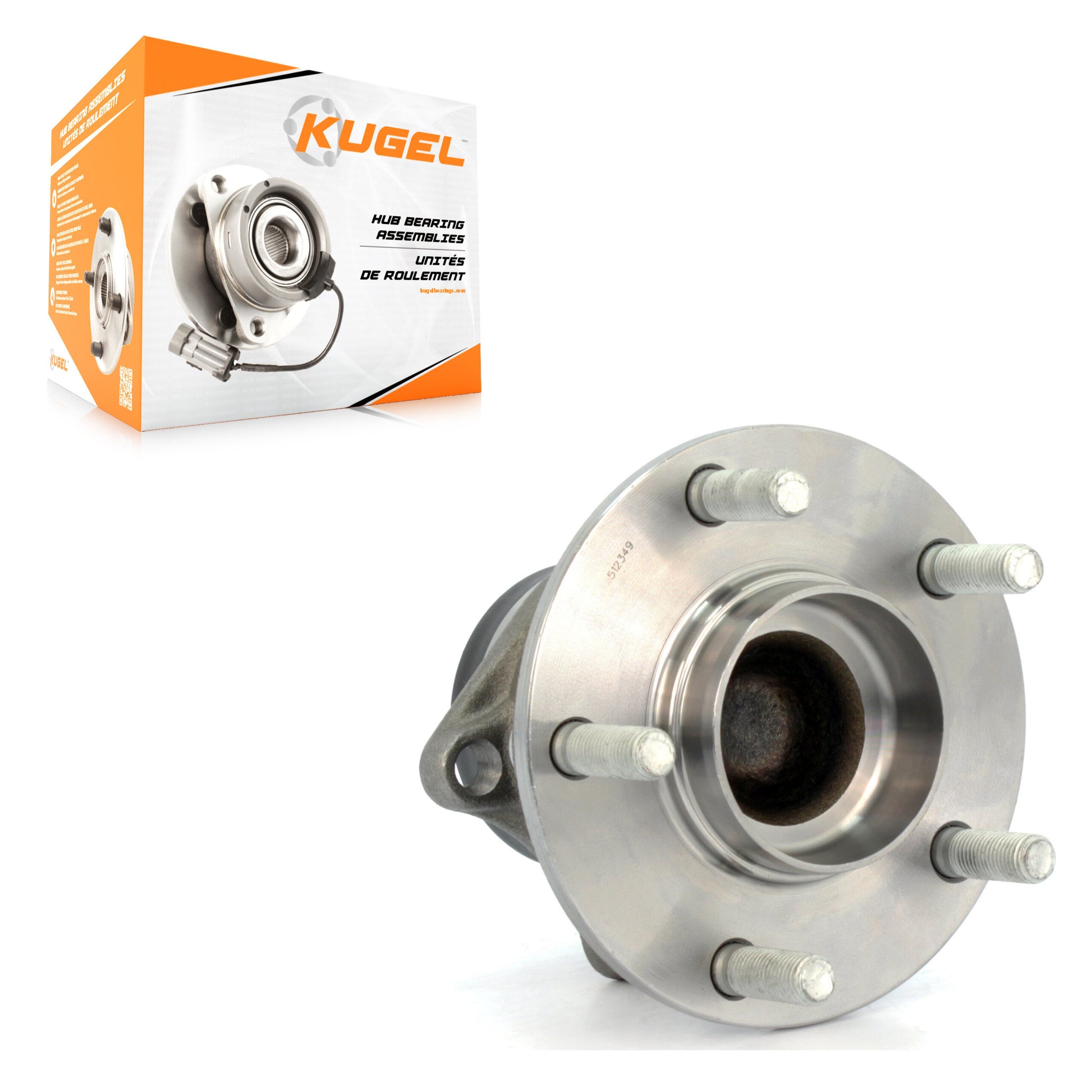 Kugel 70-512349 Wheel Bearing and Hub Assembly for 2007-2012 Mazda CX-7 - Rear