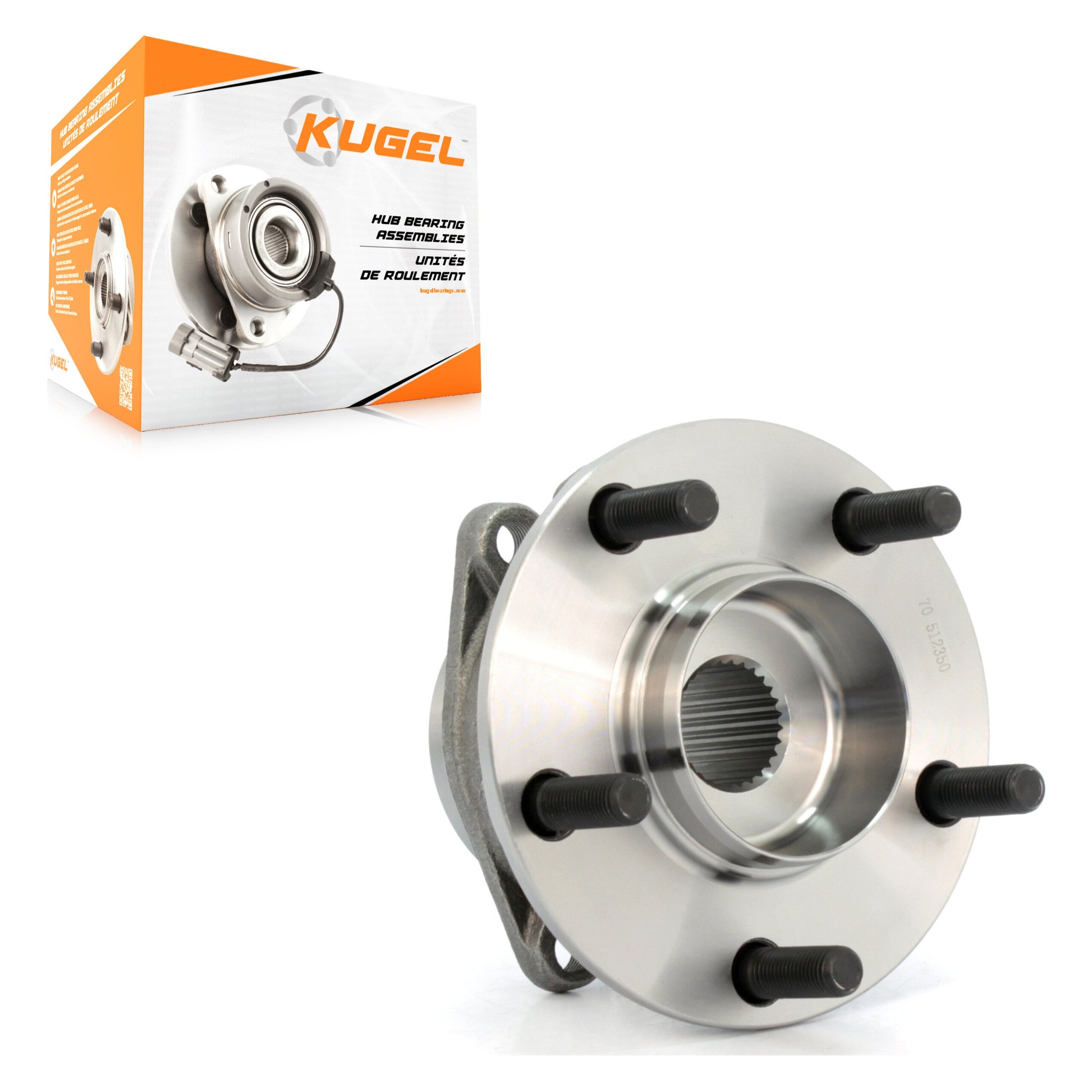 Kugel 70-512350 Wheel Bearing and Hub Assembly for 2007-2012 Mazda CX-7 - Rear