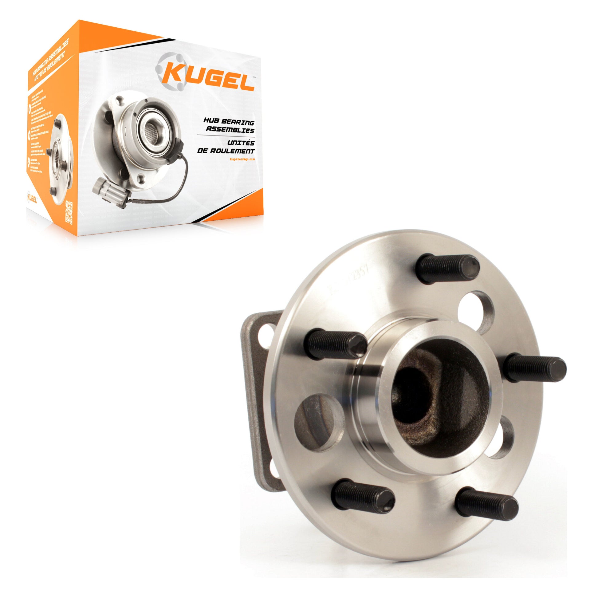Kugel 70-512357 Wheel Bearing and Hub Assembly for 1992-2016 Chevrolet Impala Limited, Chevrolet Impala, Buick Allure - Rear