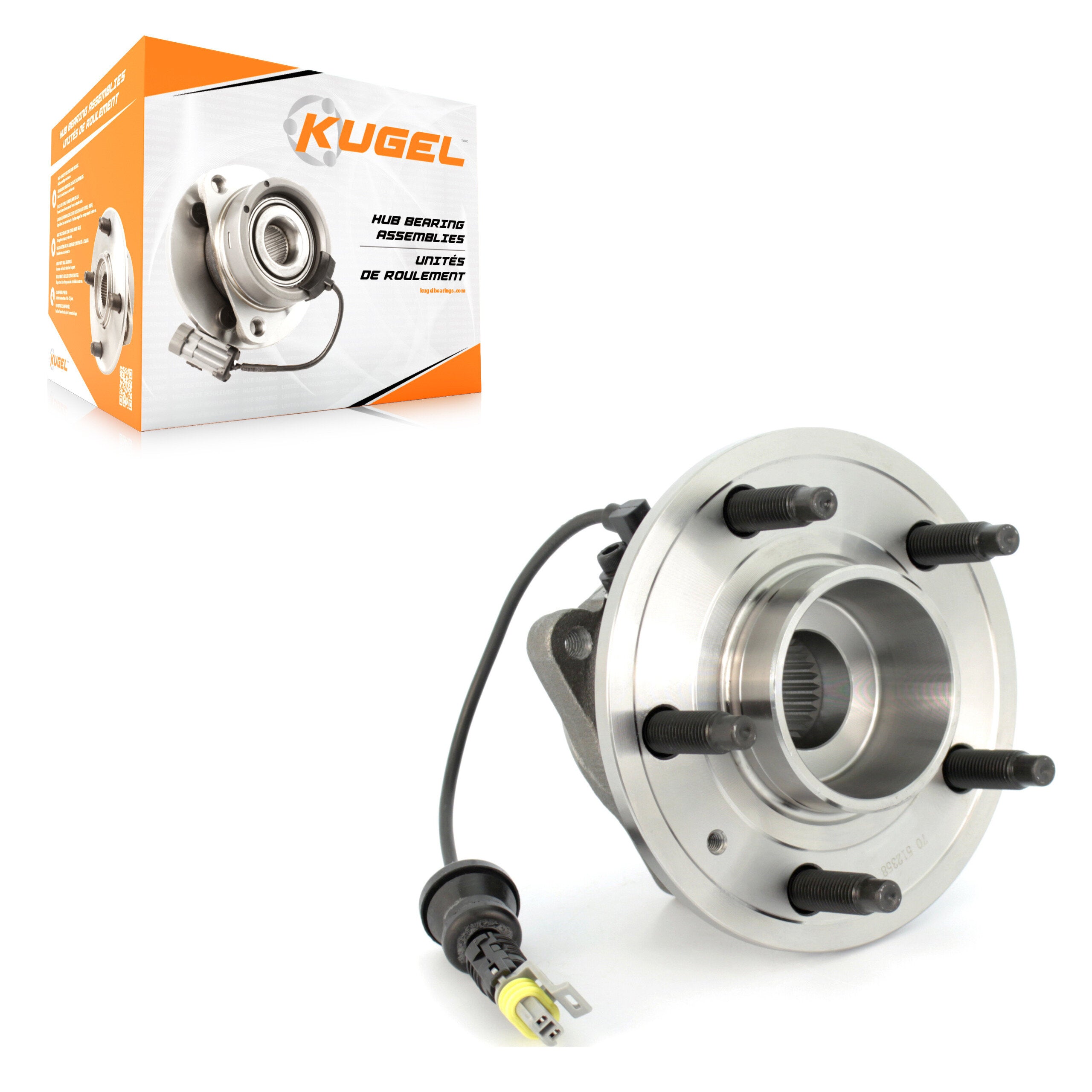 Kugel 70-512358 Wheel Bearing and Hub Assembly for 2007-2015 Chevrolet Captiva Sport, Saturn Vue, Chevrolet Equinox - Rear