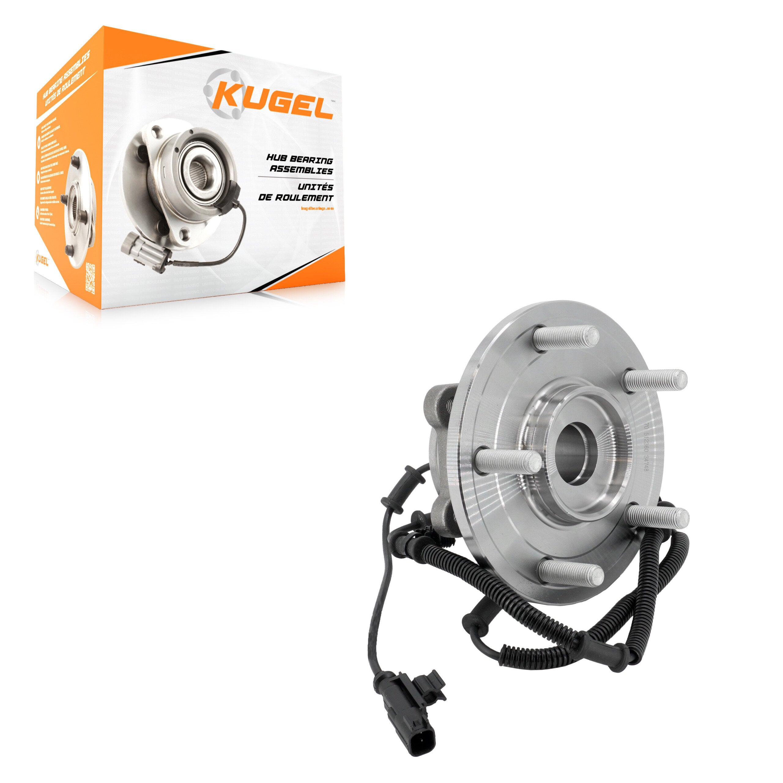 Kugel 70-512360 Wheel Bearing and Hub Assembly for 2008-2011 Volkswagen Routan, Chrysler Town & Country, Dodge Grand Caravan - Rear