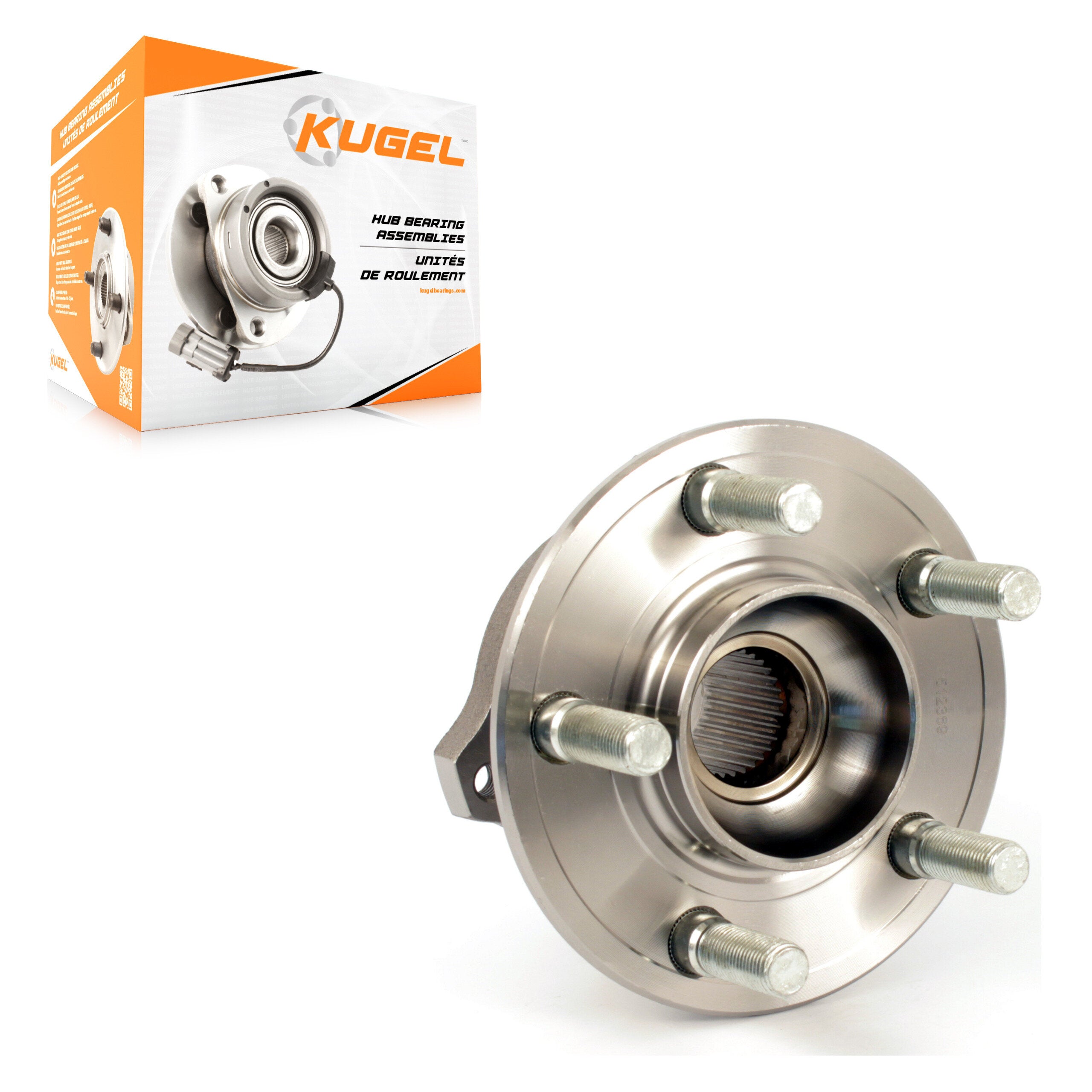 Kugel 70-512369 Wheel Bearing and Hub Assembly for 2008-2014 Chrysler 300, Dodge Charger, Dodge Challenger - Rear