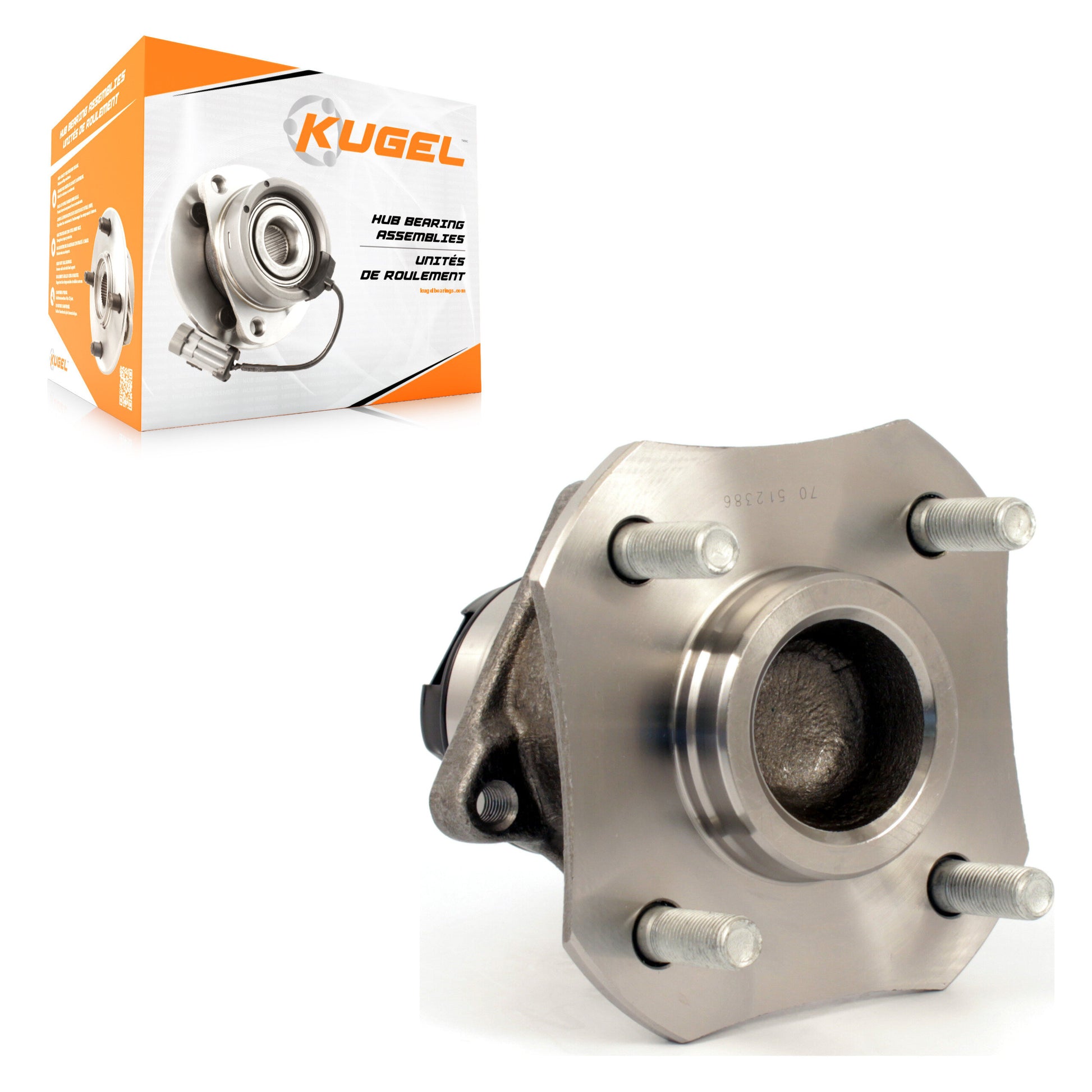 Kugel 70-512386 Wheel Bearing and Hub Assembly for 2007-2012 Nissan Versa - Rear