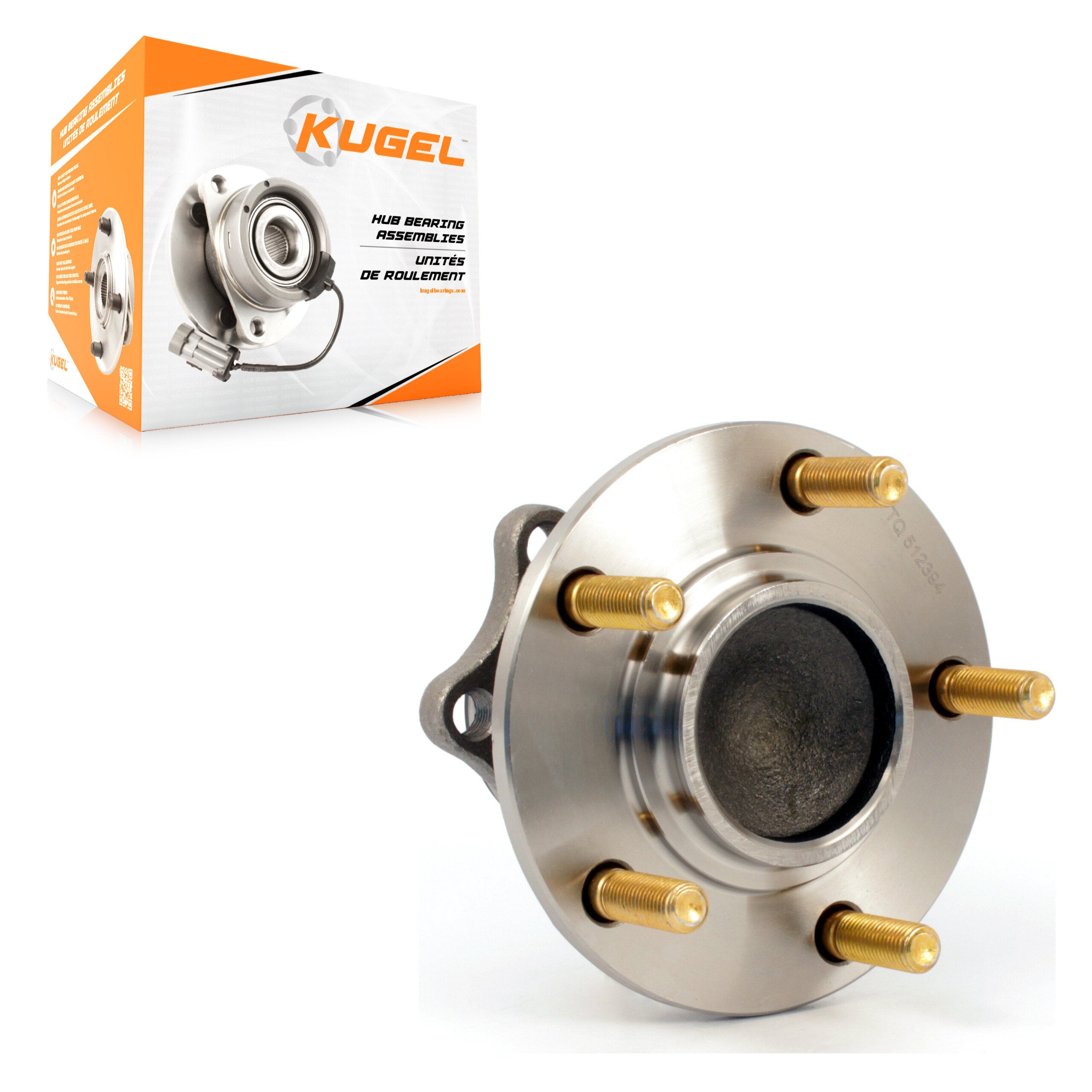 Kugel 70-512394 Wheel Bearing and Hub Assembly for 2008-2017 Mitsubishi Outlander Sport, Mitsubishi RVR, Mitsubishi Lancer - Rear