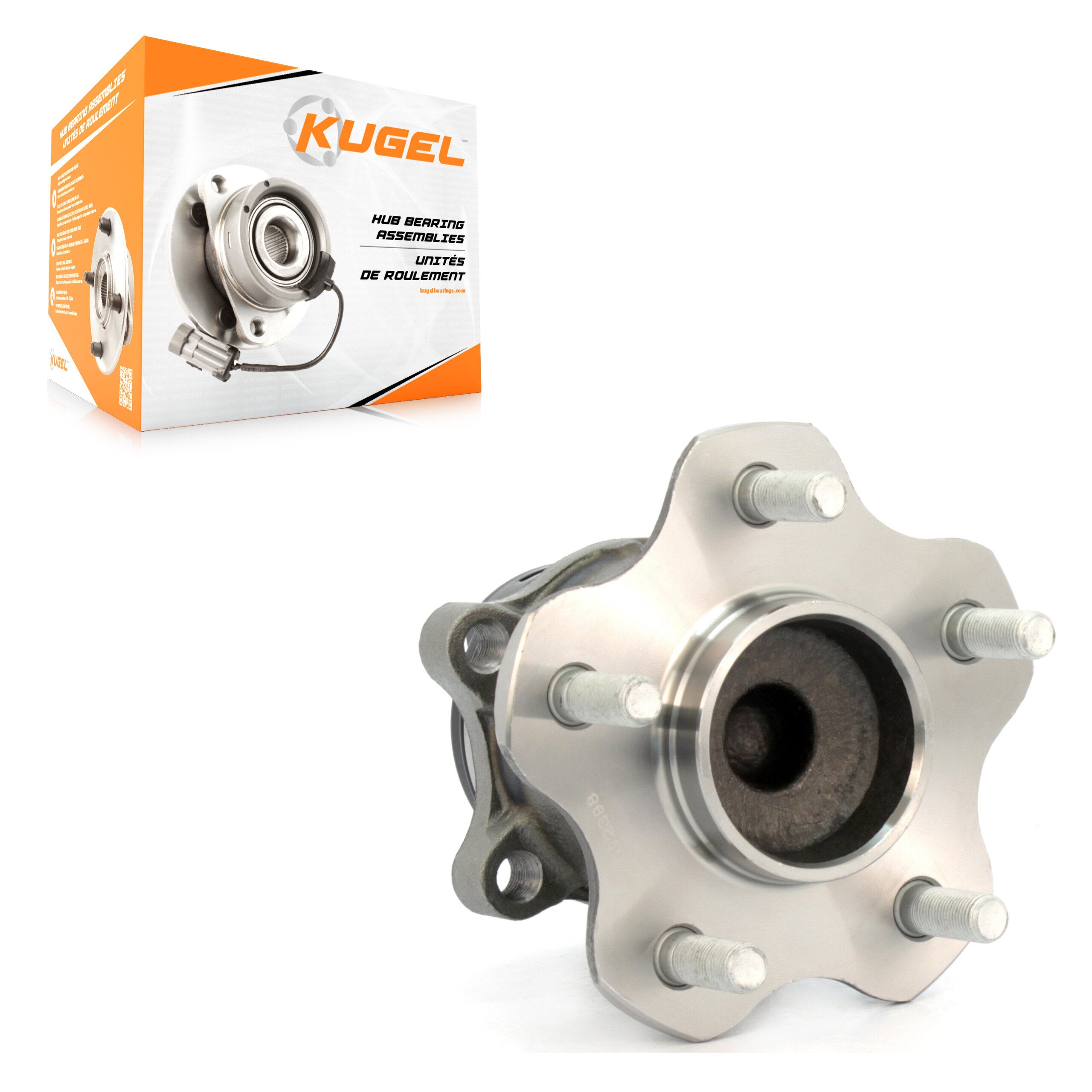 Kugel 70-512398 Wheel Bearing and Hub Assembly for 2008-2015 Nissan Rogue Select, Nissan Rogue - Rear