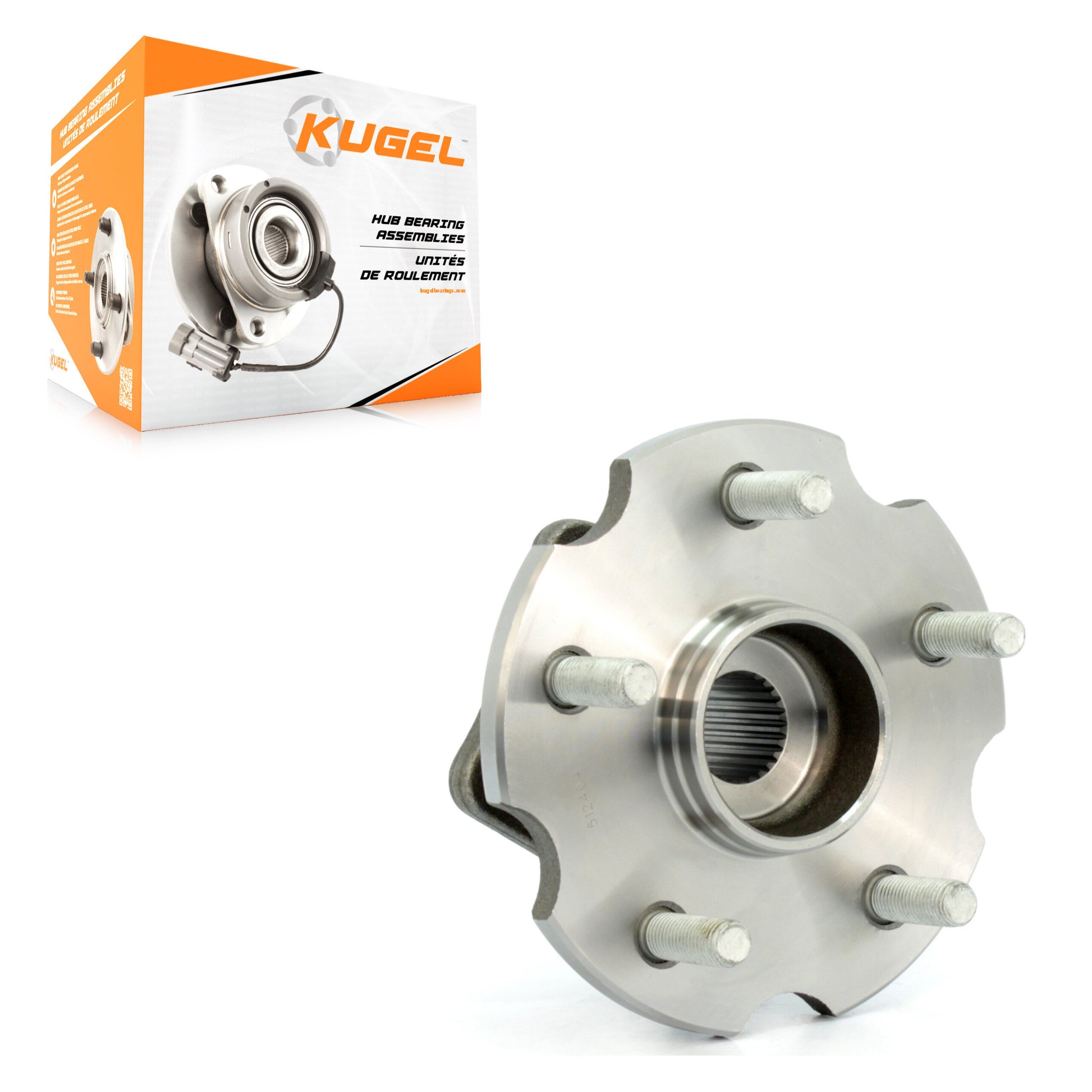 Kugel 70-512404 Wheel Bearing and Hub Assembly for 2009-2013 Toyota Matrix, Pontiac Vibe - Rear