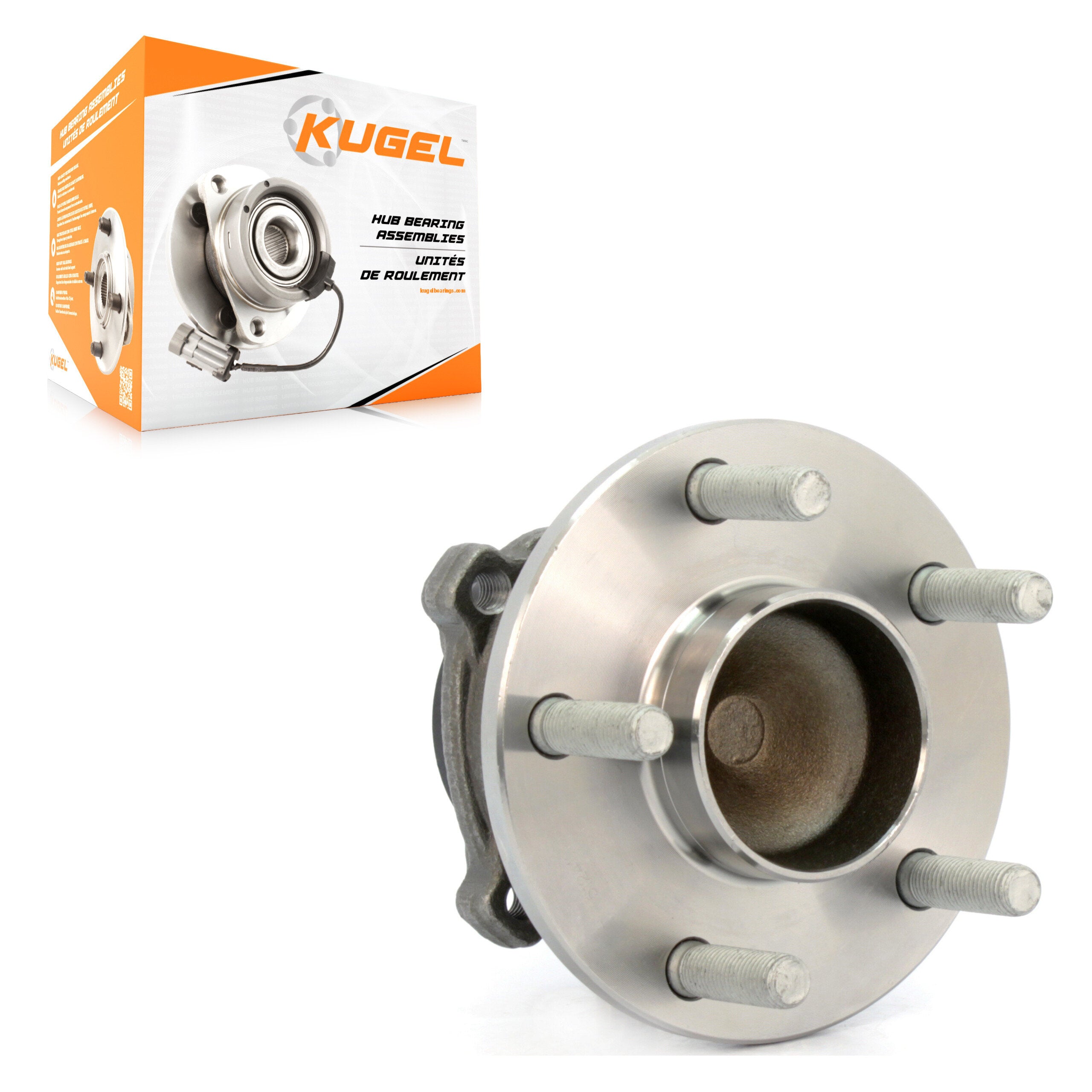 Kugel 70-512411 Wheel Bearing and Hub Assembly for 2004-2013 Volvo S40, Volvo V50, Volvo C30 - Rear