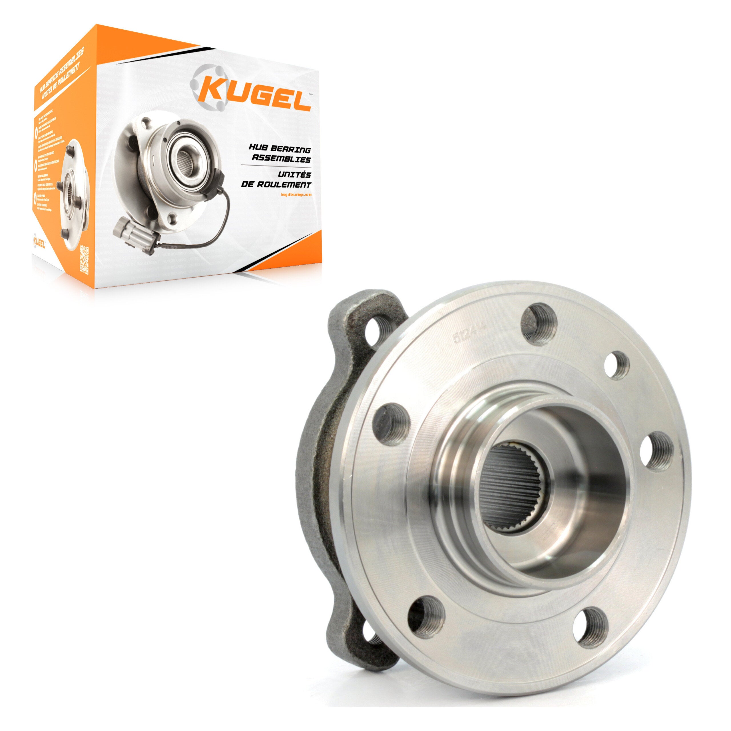 Kugel 70-512414 Wheel Bearing and Hub Assembly for 2007-2018 Volvo S60 Cross Country, Volvo V60, Volvo V60 Cross Country - Rear
