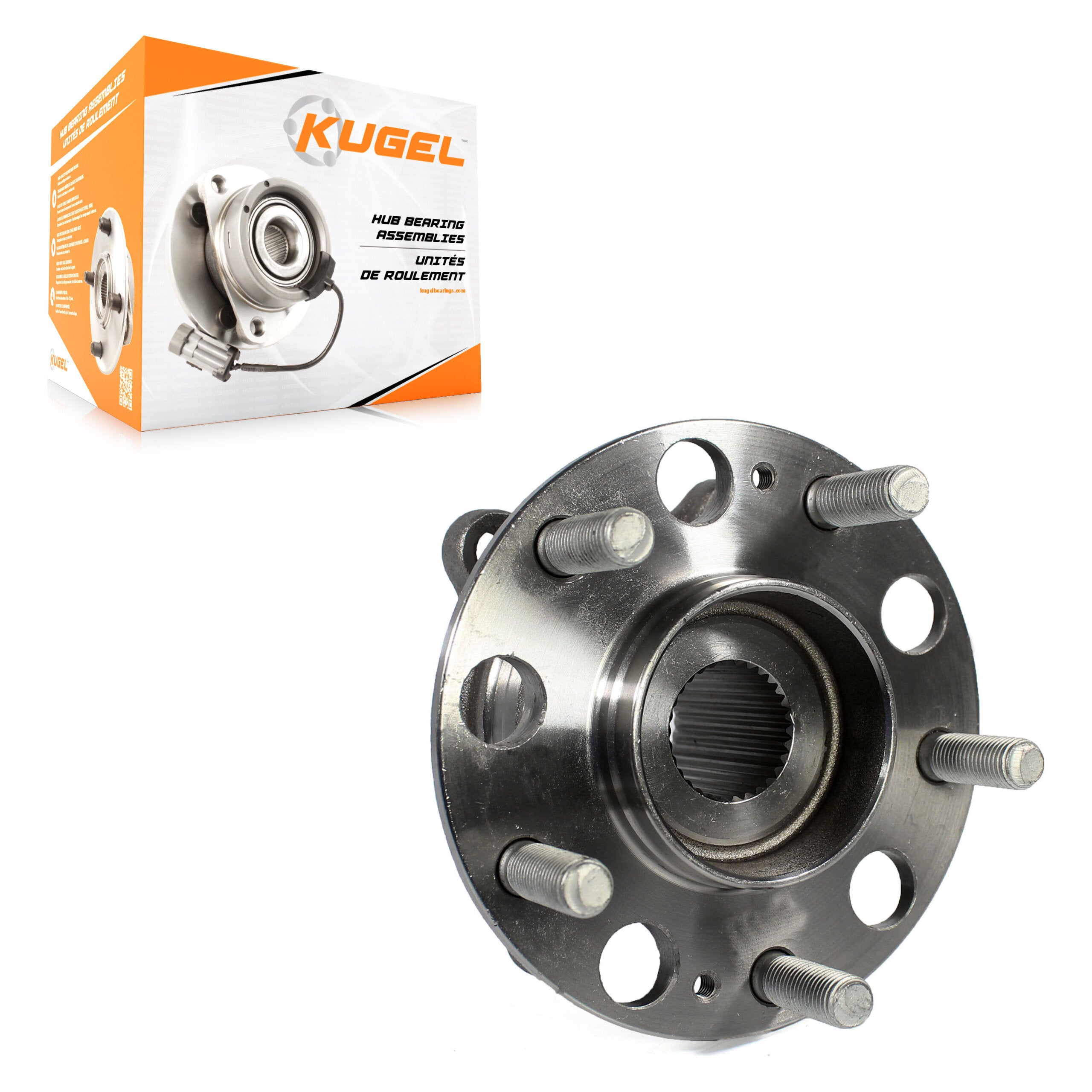 Kugel 70-512417 Wheel Bearing and Hub Assembly for 2009-2017 Kia K900, Hyundai Equus, Hyundai Genesis Coupe - Rear