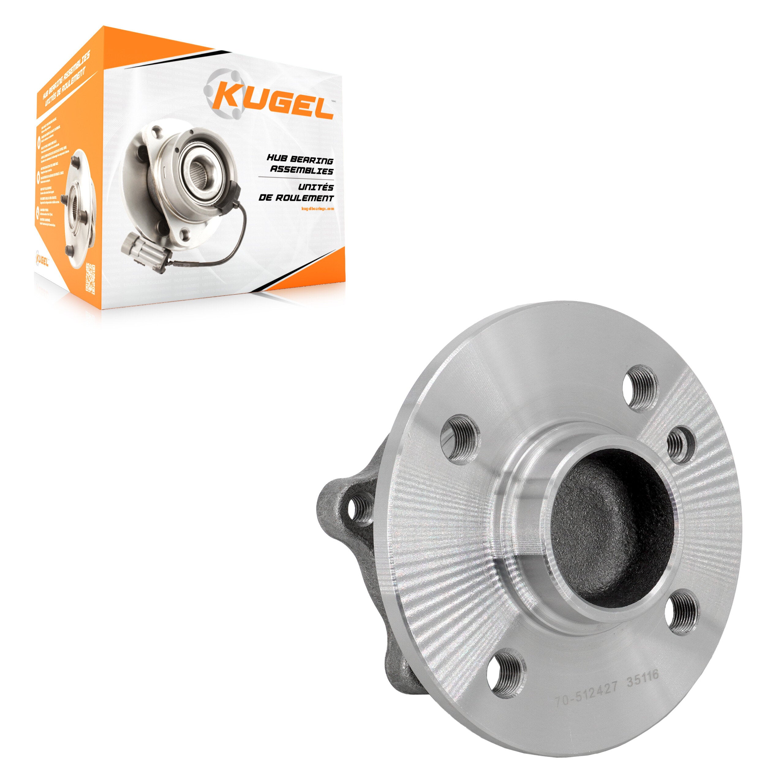 Kugel 70-512427 Wheel Bearing and Hub Assembly for 2006-2015 Mini Cooper - Rear