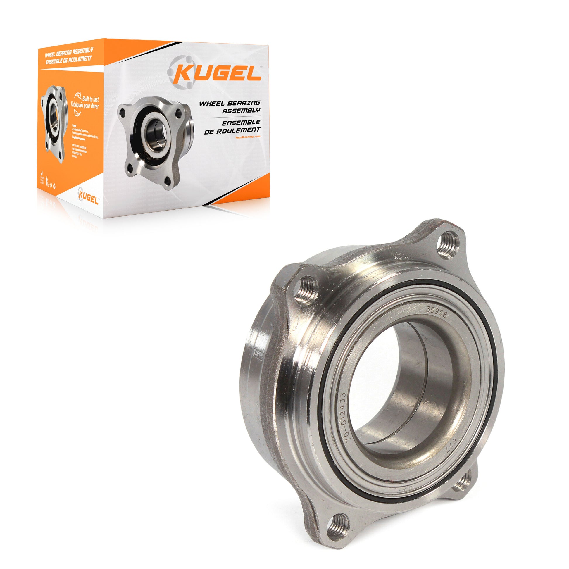 Kugel 70-512433 Wheel Bearing Assembly for 2003-2020 Mercedes-Benz E550, Mercedes-Benz SLC300, Mercedes-Benz SLC43 AMG - Rear